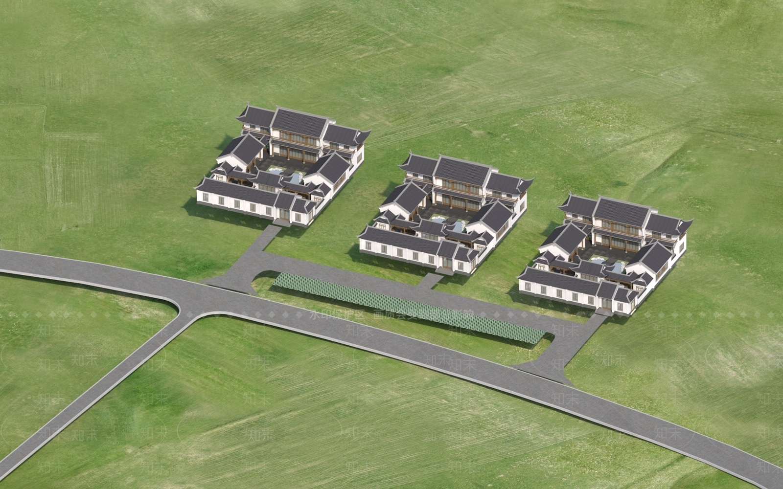 新中式中式古建3D模型下载【ID:1178653267】