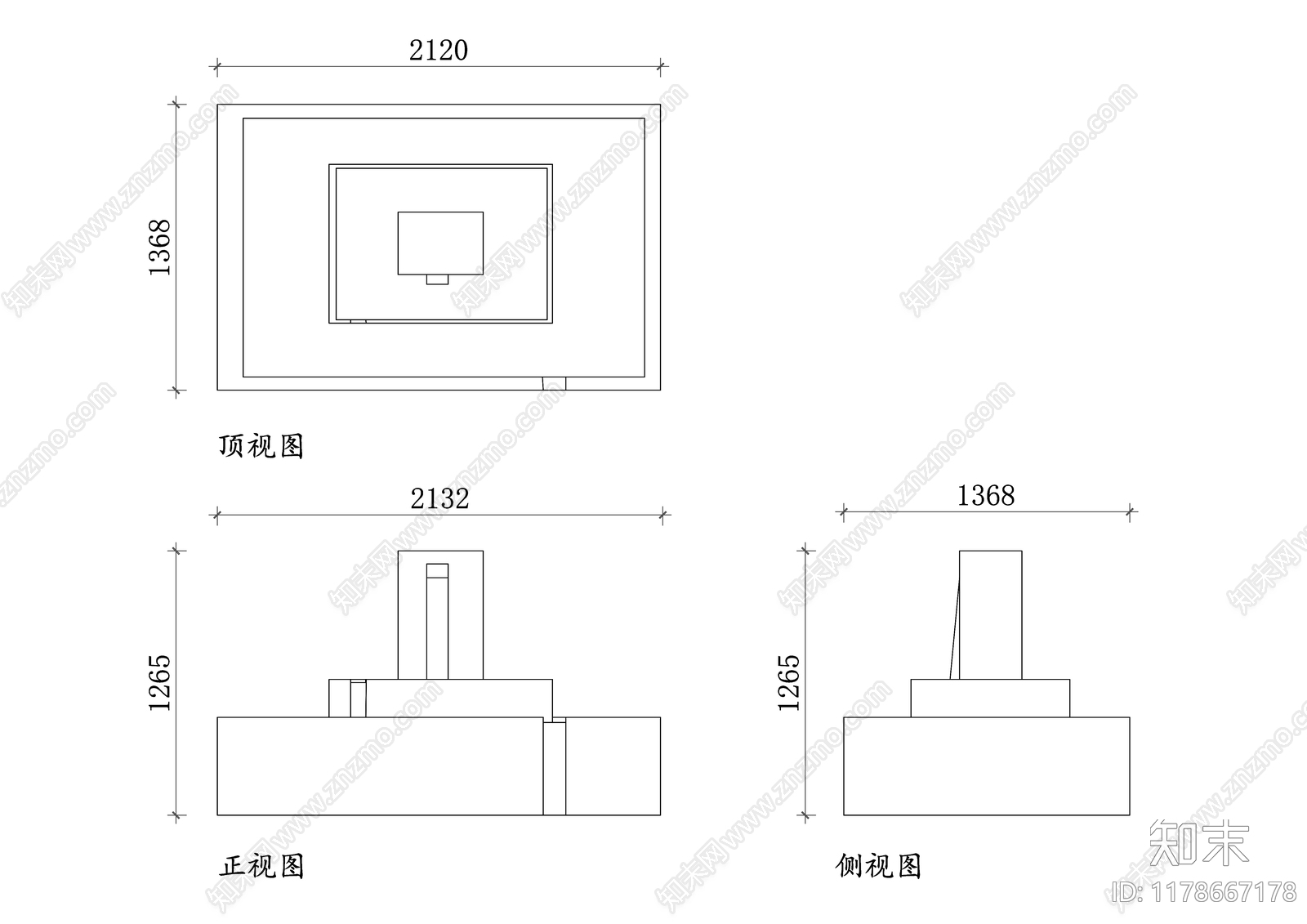 现代景观雕塑图库cad施工图下载【ID:1178667178】