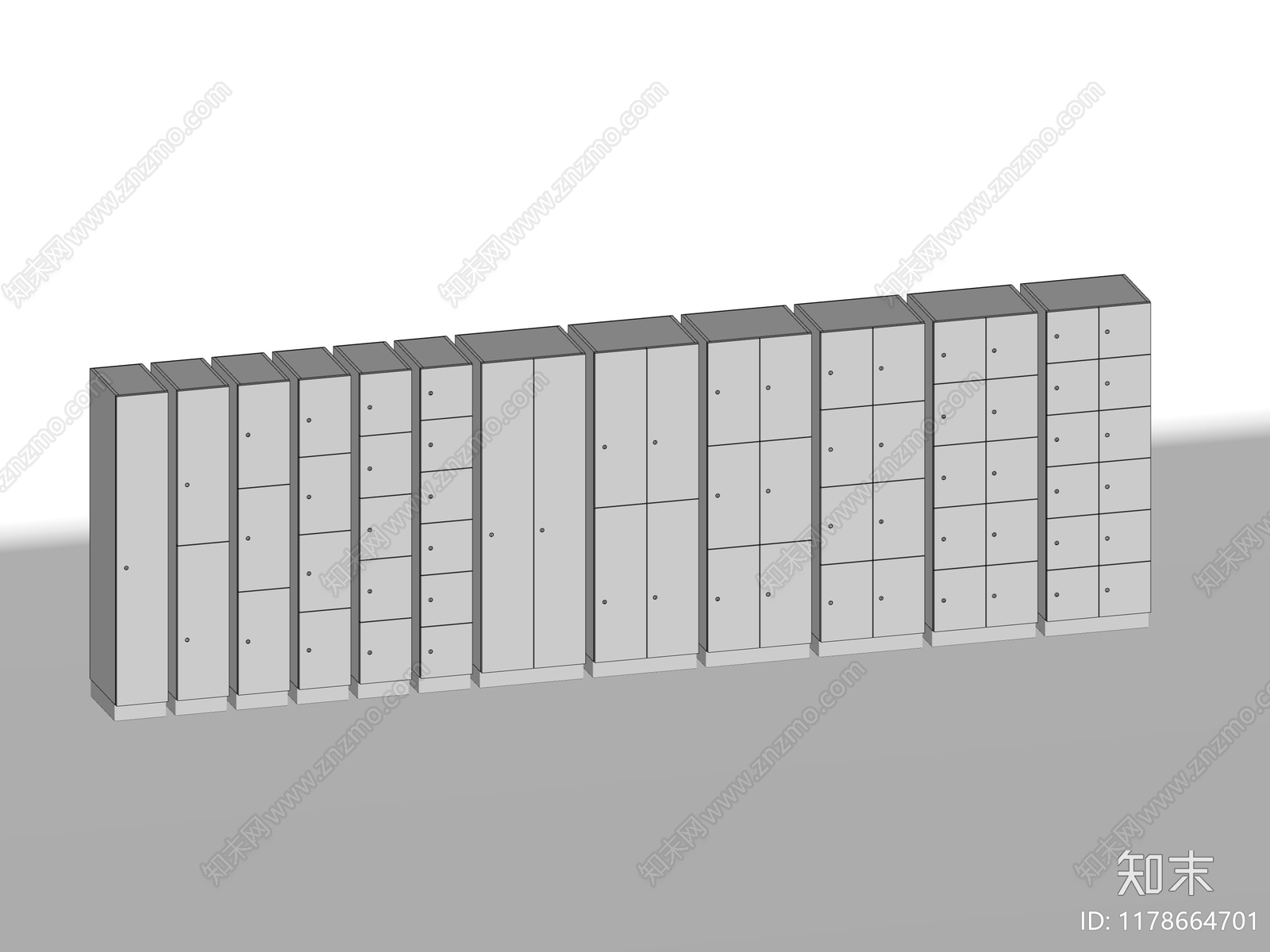 现代极简文件柜SU模型下载【ID:1178664701】