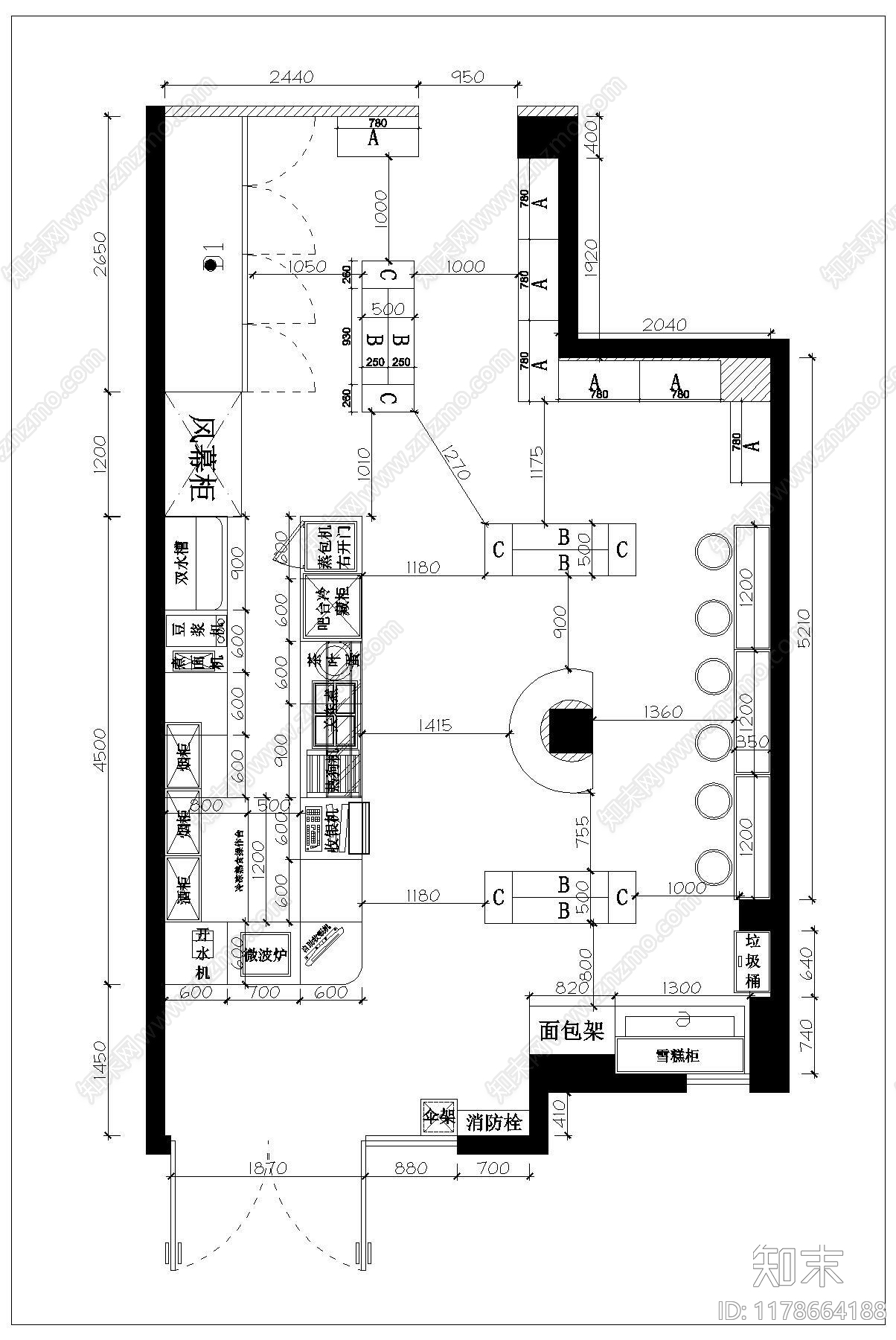 现代便利店cad施工图下载【ID:1178664188】