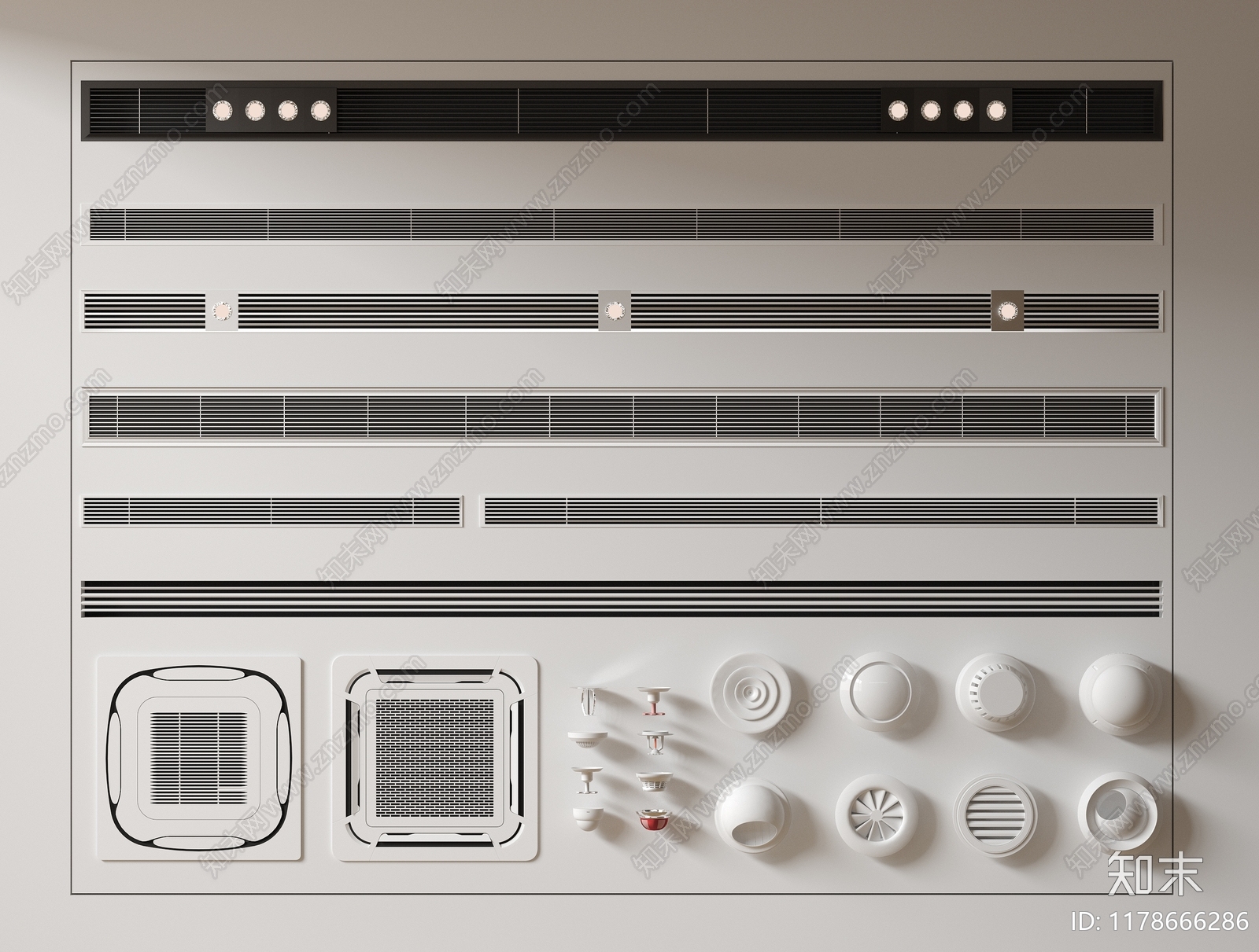 空调出风口3D模型下载【ID:1178666286】