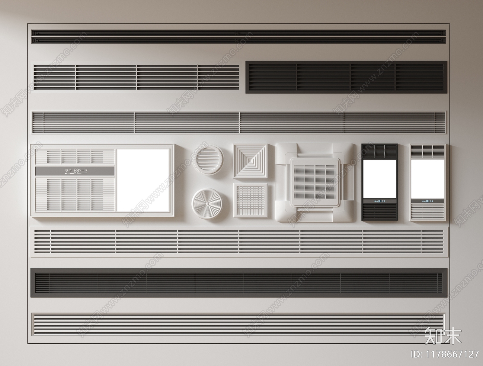 空调出风口3D模型下载【ID:1178667127】