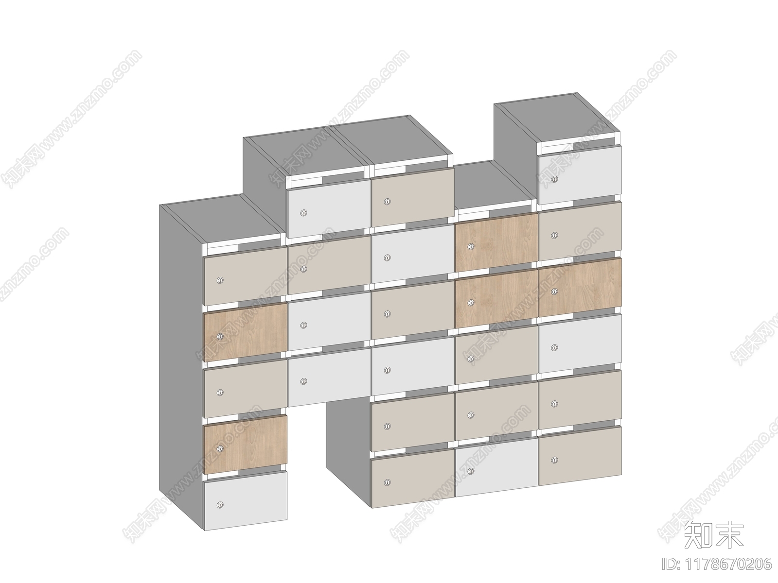 现代储物柜SU模型下载【ID:1178670206】