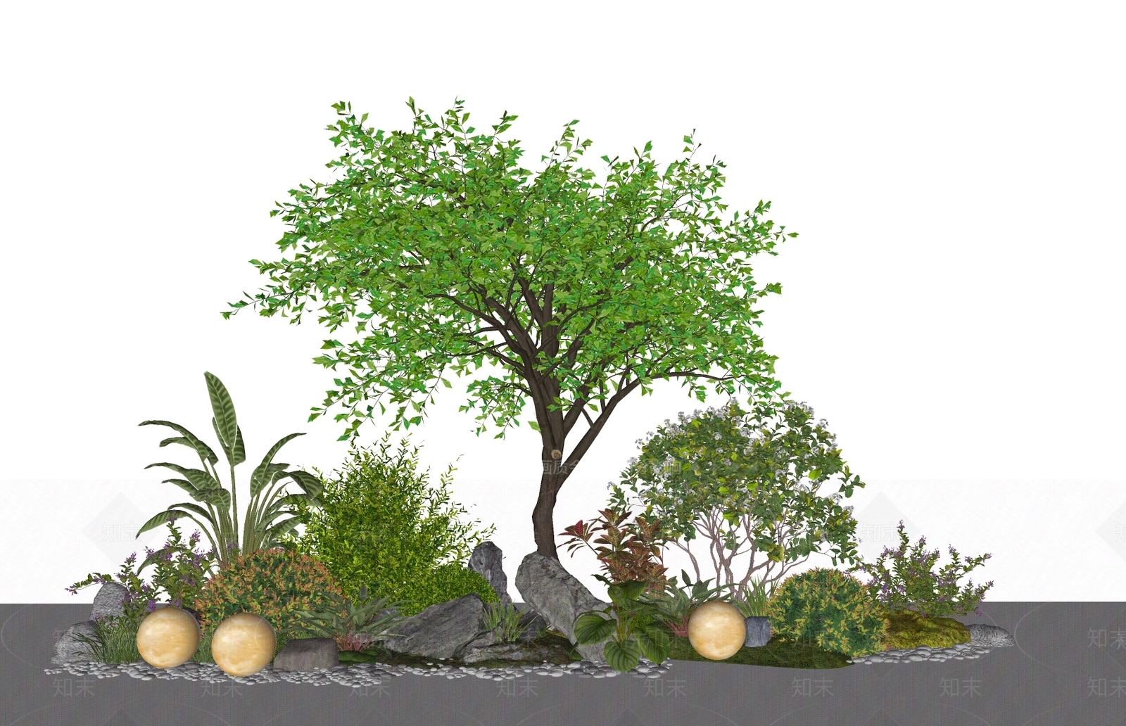 植物组合SU模型下载【ID:1178676250】