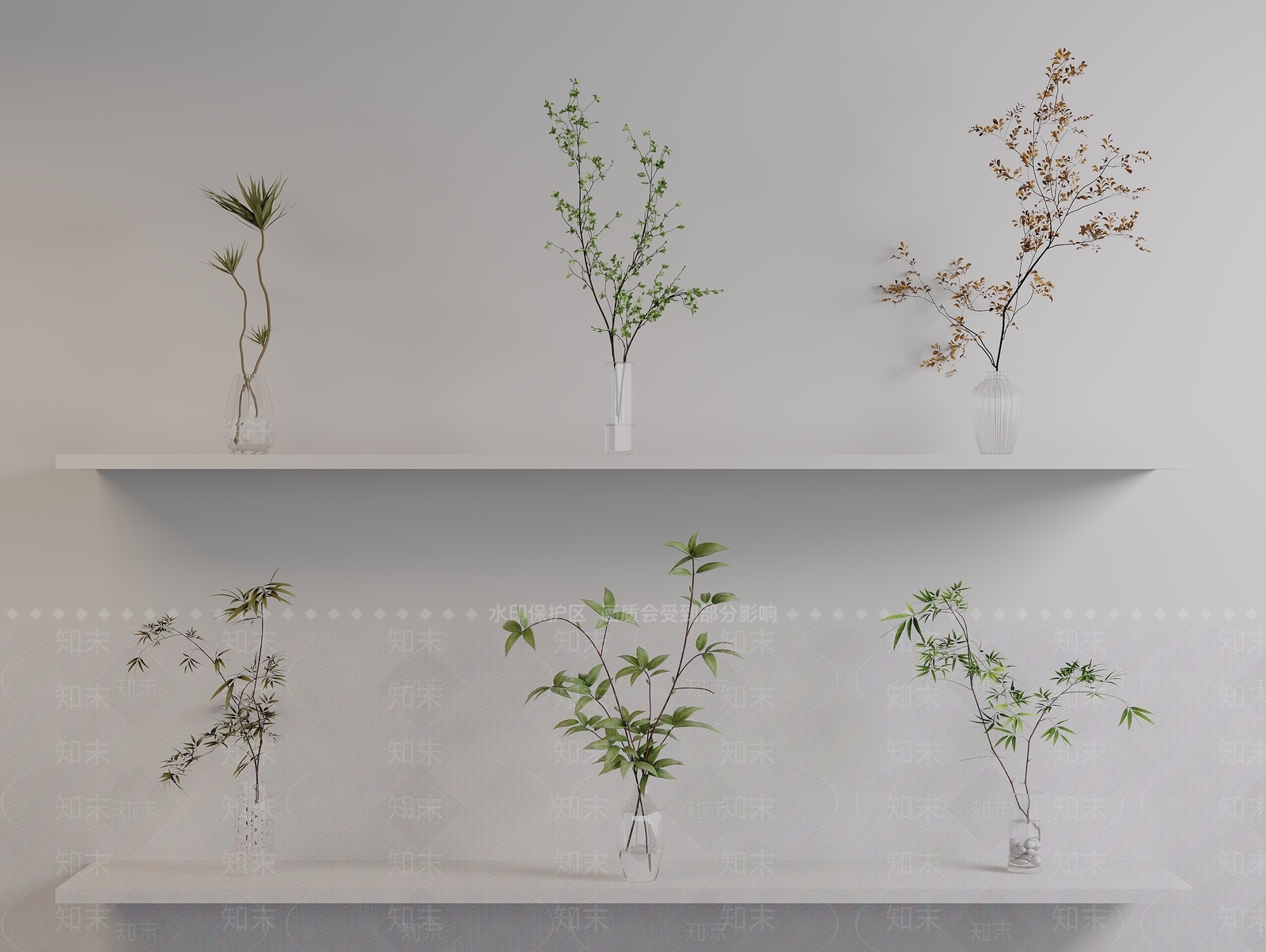 现代摆件组合3D模型下载【ID:1178678927】