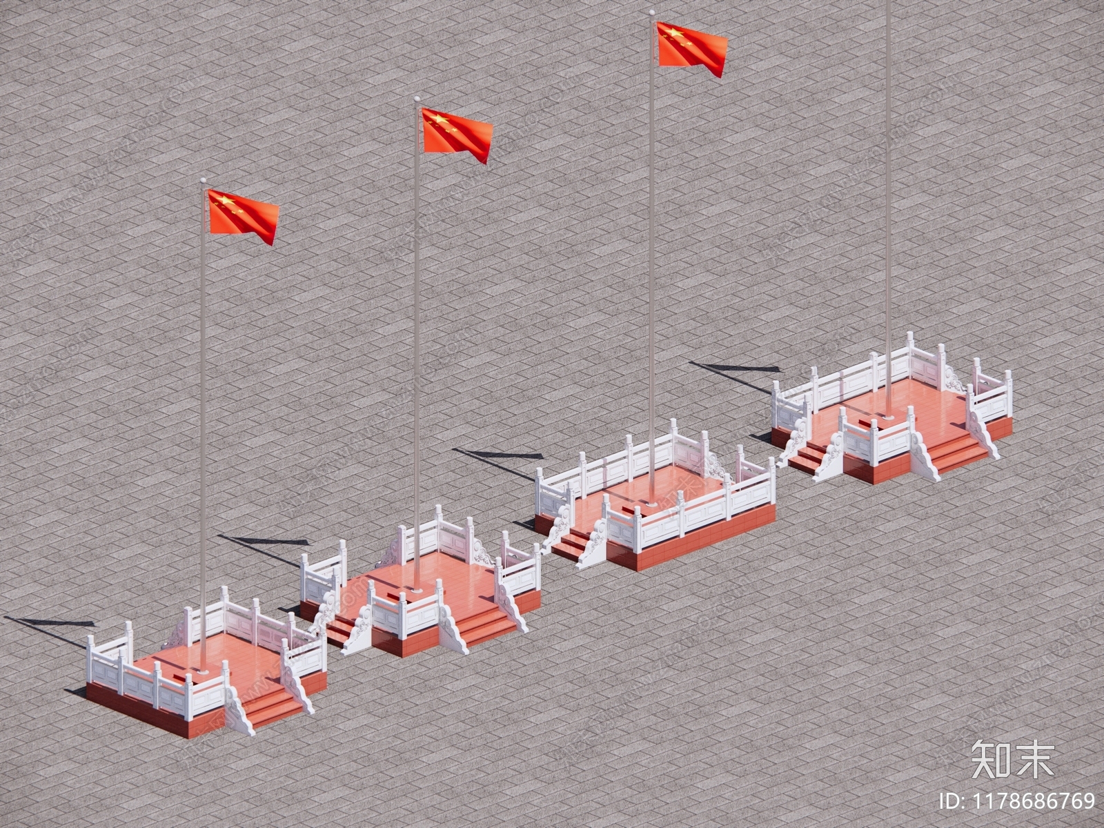 现代新中式小公建SU模型下载【ID:1178686769】