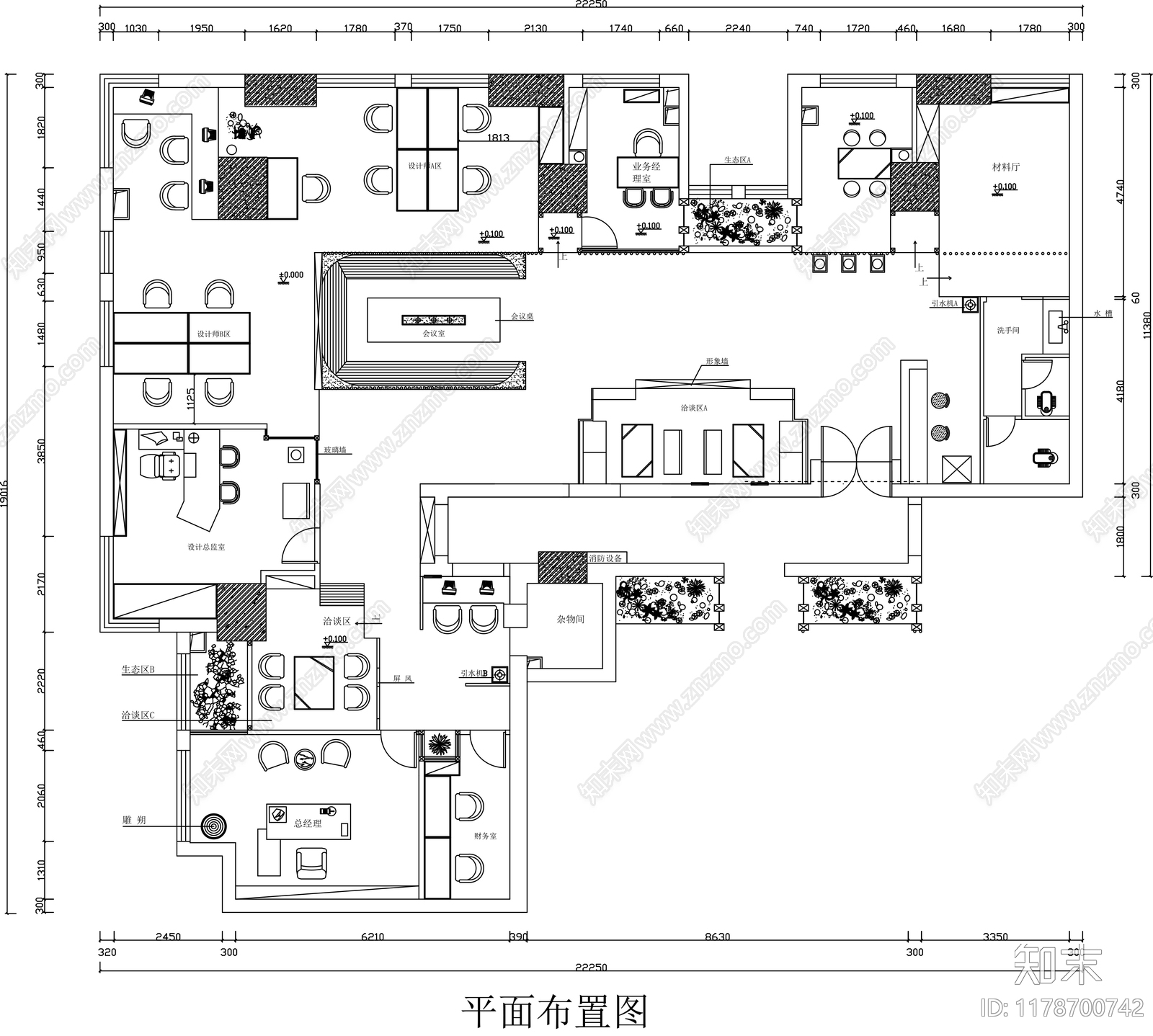 现代工作室cad施工图下载【ID:1178700742】