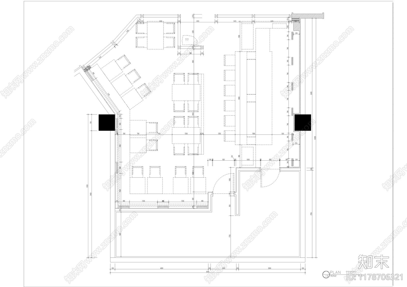 现代其他餐饮空间施工图下载【ID:1178706321】