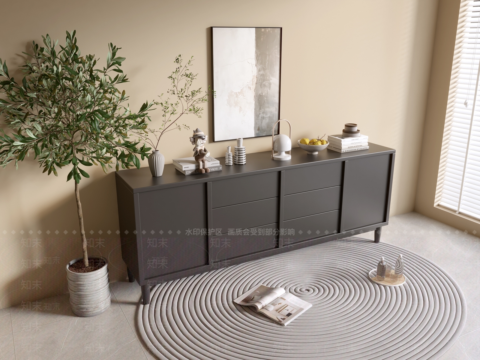 现代轻奢斗柜SU模型下载【ID:1178749124】