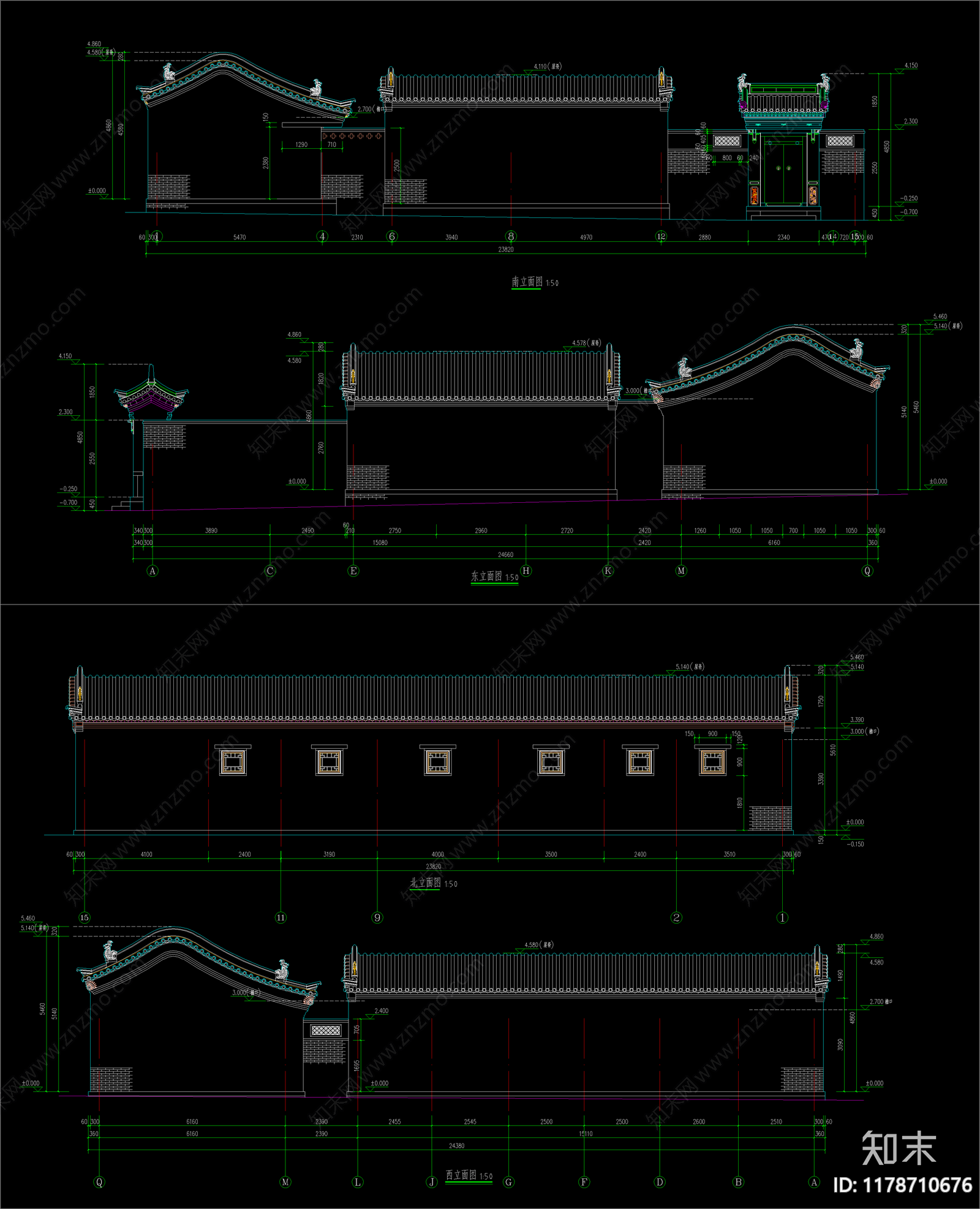 新中式中式其他居住建筑施工图下载【ID:1178710676】