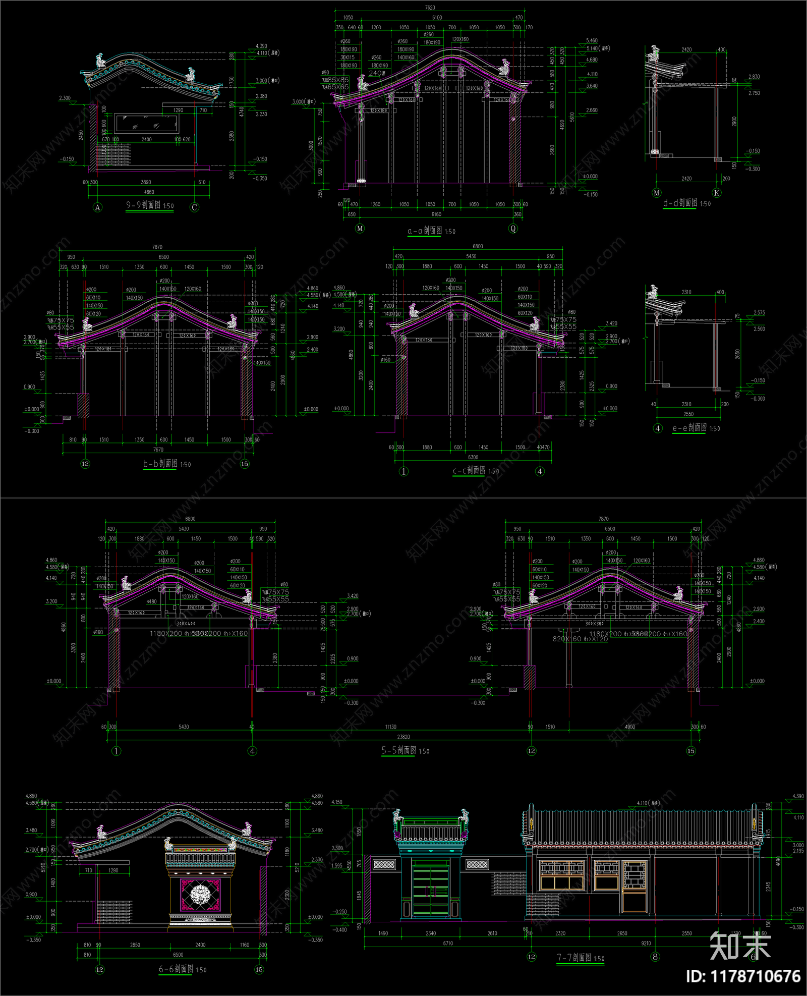 新中式中式其他居住建筑施工图下载【ID:1178710676】