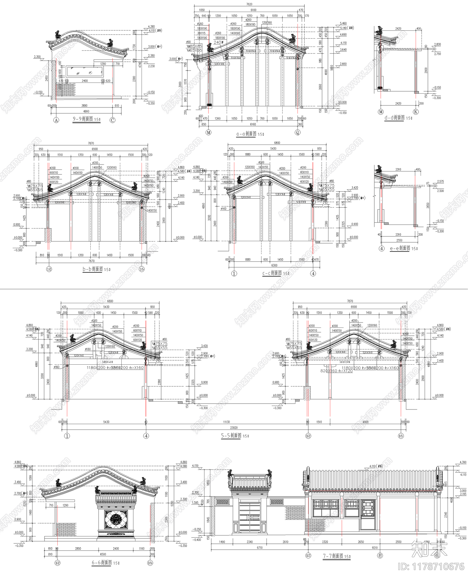 新中式中式其他居住建筑施工图下载【ID:1178710676】