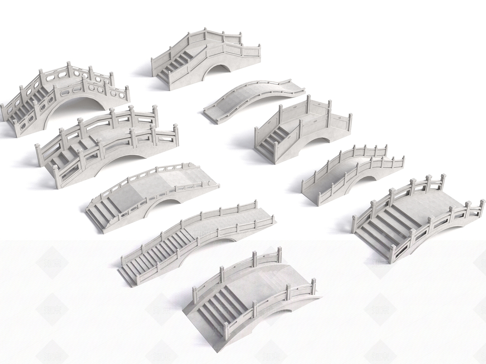 现代新中式桥3D模型下载【ID:1178715211】