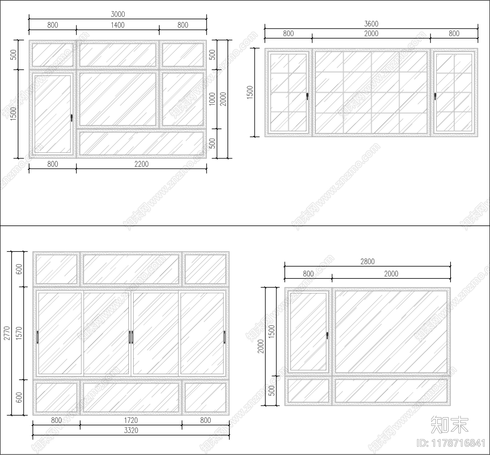 现代窗施工图下载【ID:1178716841】