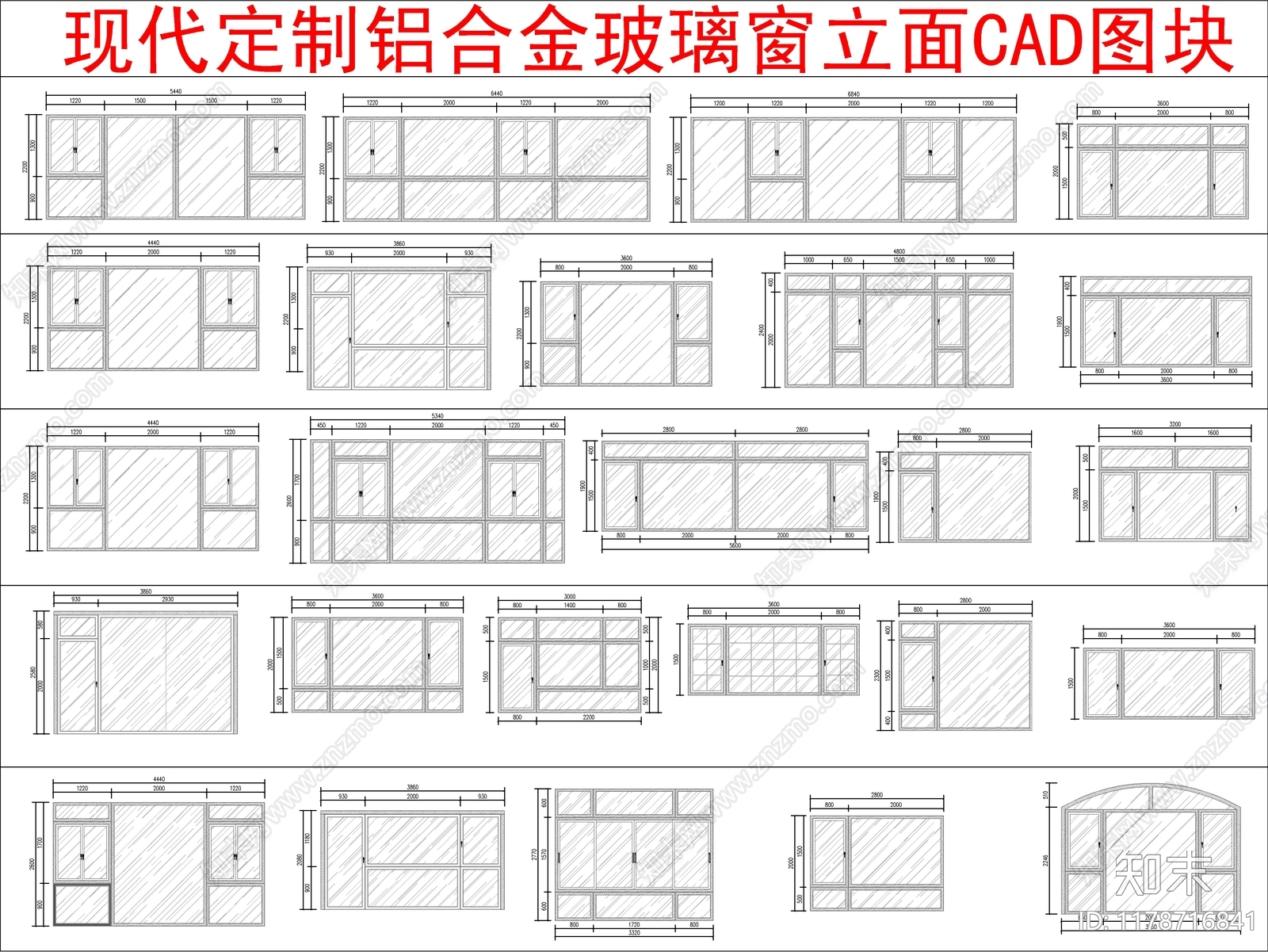 现代窗施工图下载【ID:1178716841】