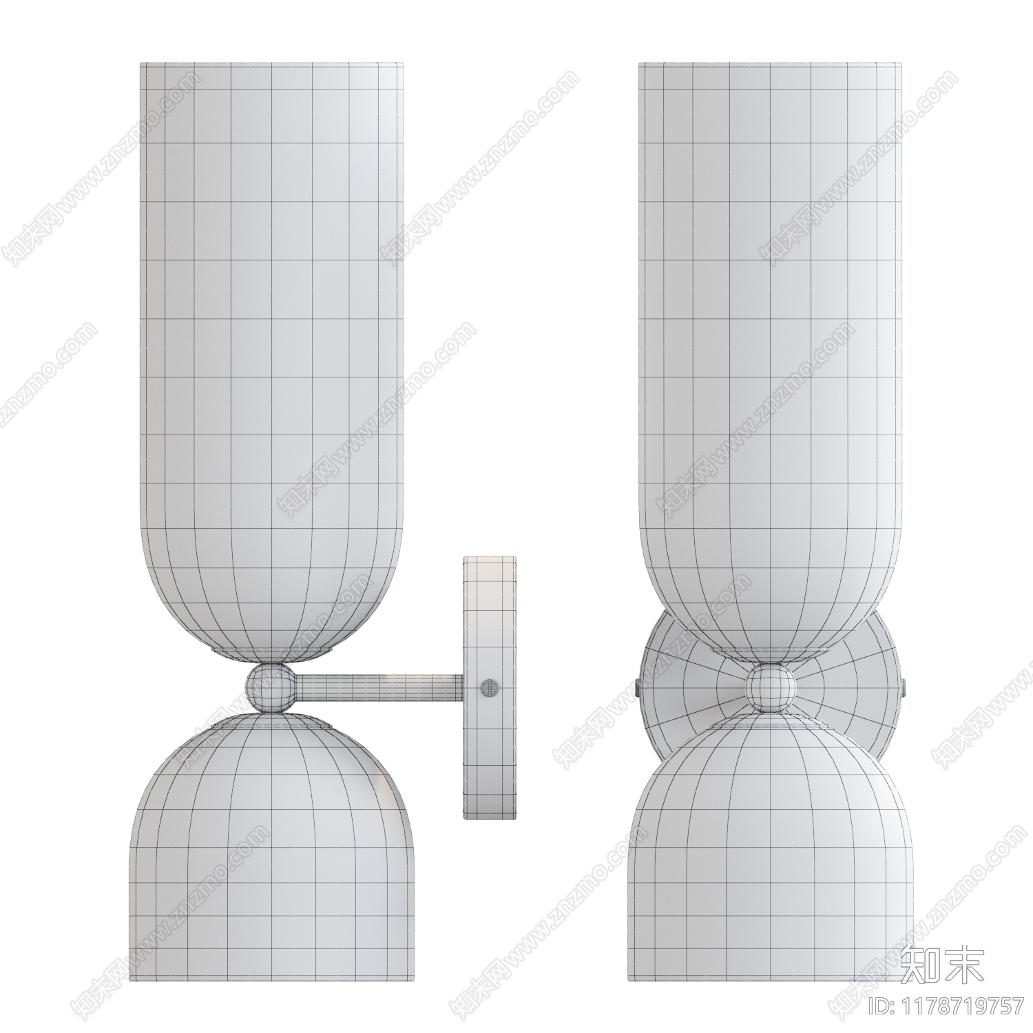 现代意式壁灯3D模型下载【ID:1178719757】