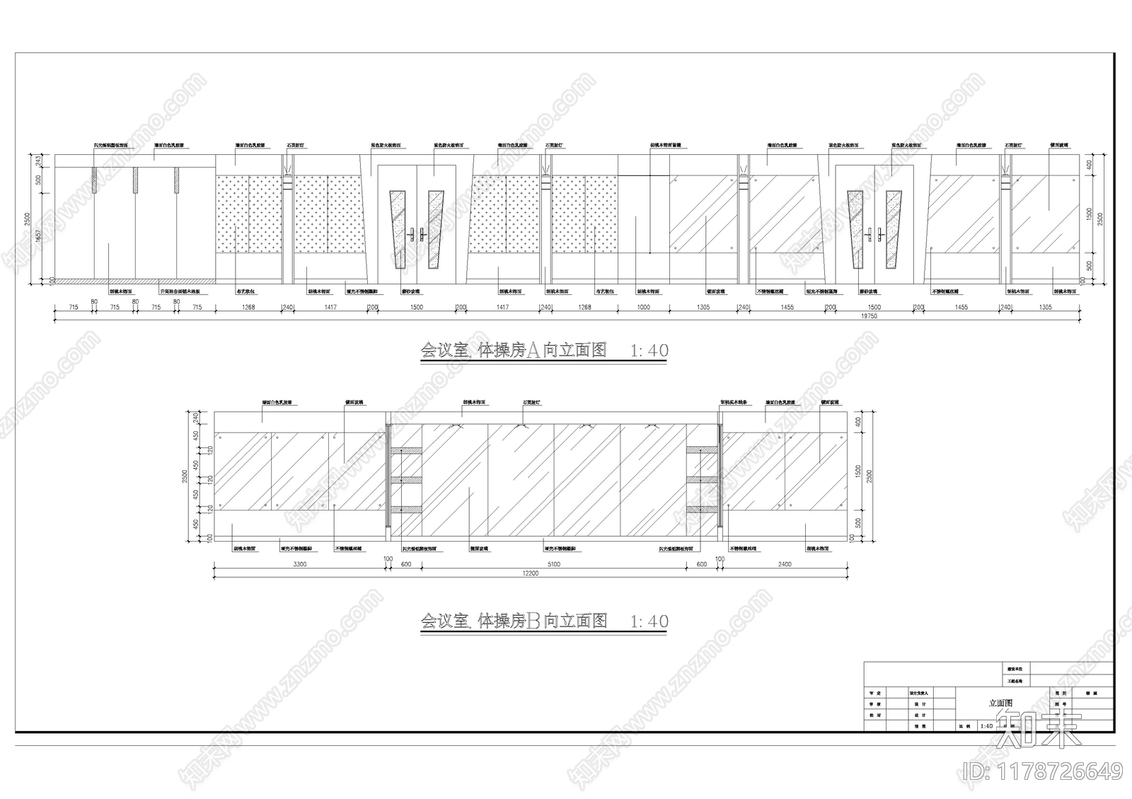 现代健身房施工图下载【ID:1178726649】