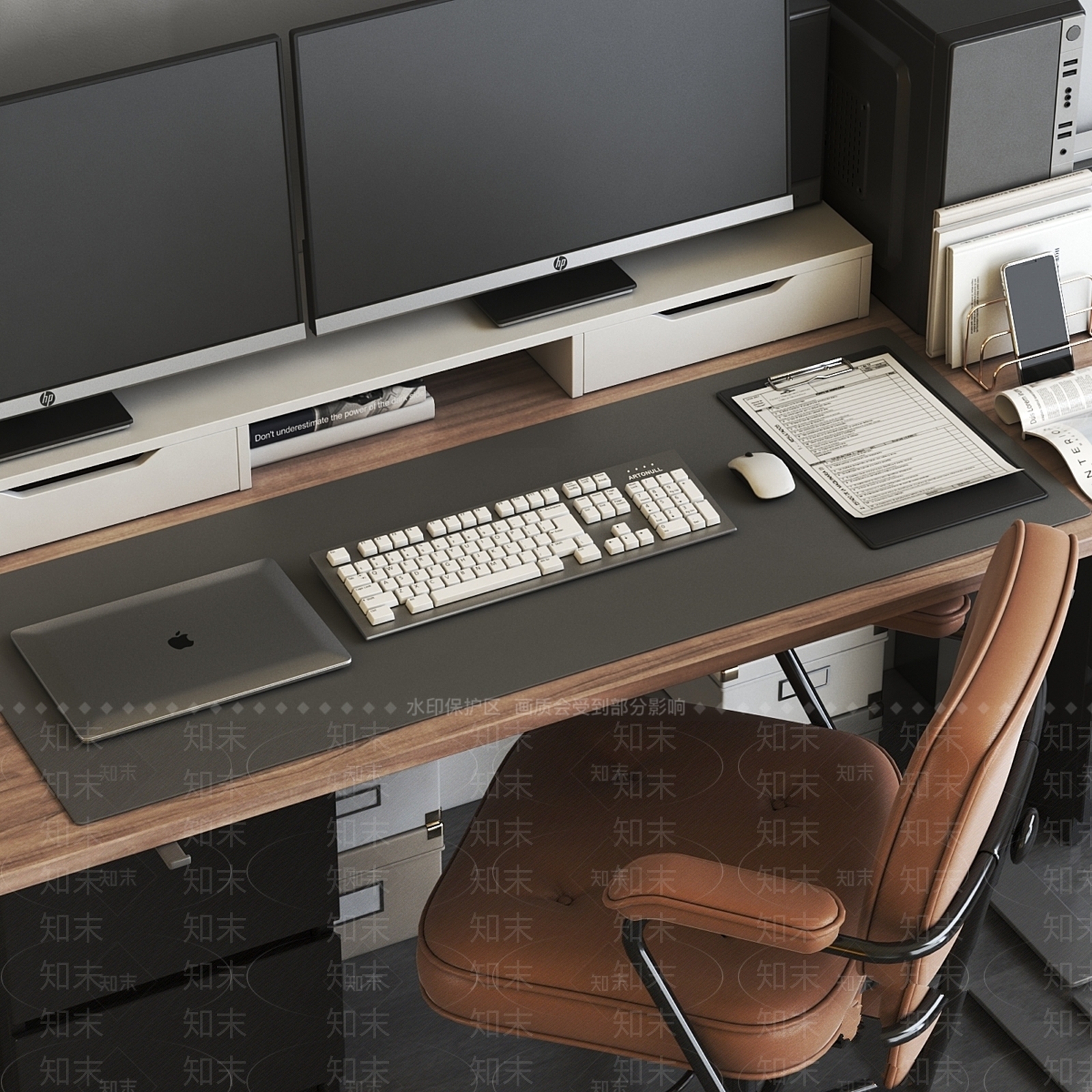 办公桌椅3D模型下载【ID:1178726804】