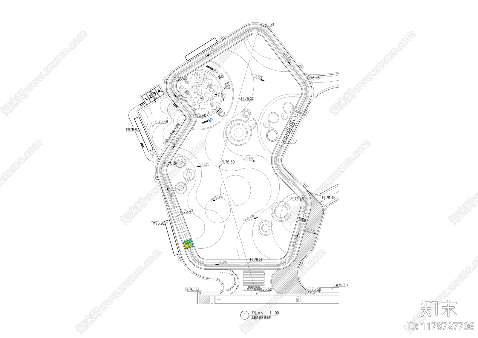 现代公园景观施工图下载【ID:1178727706】