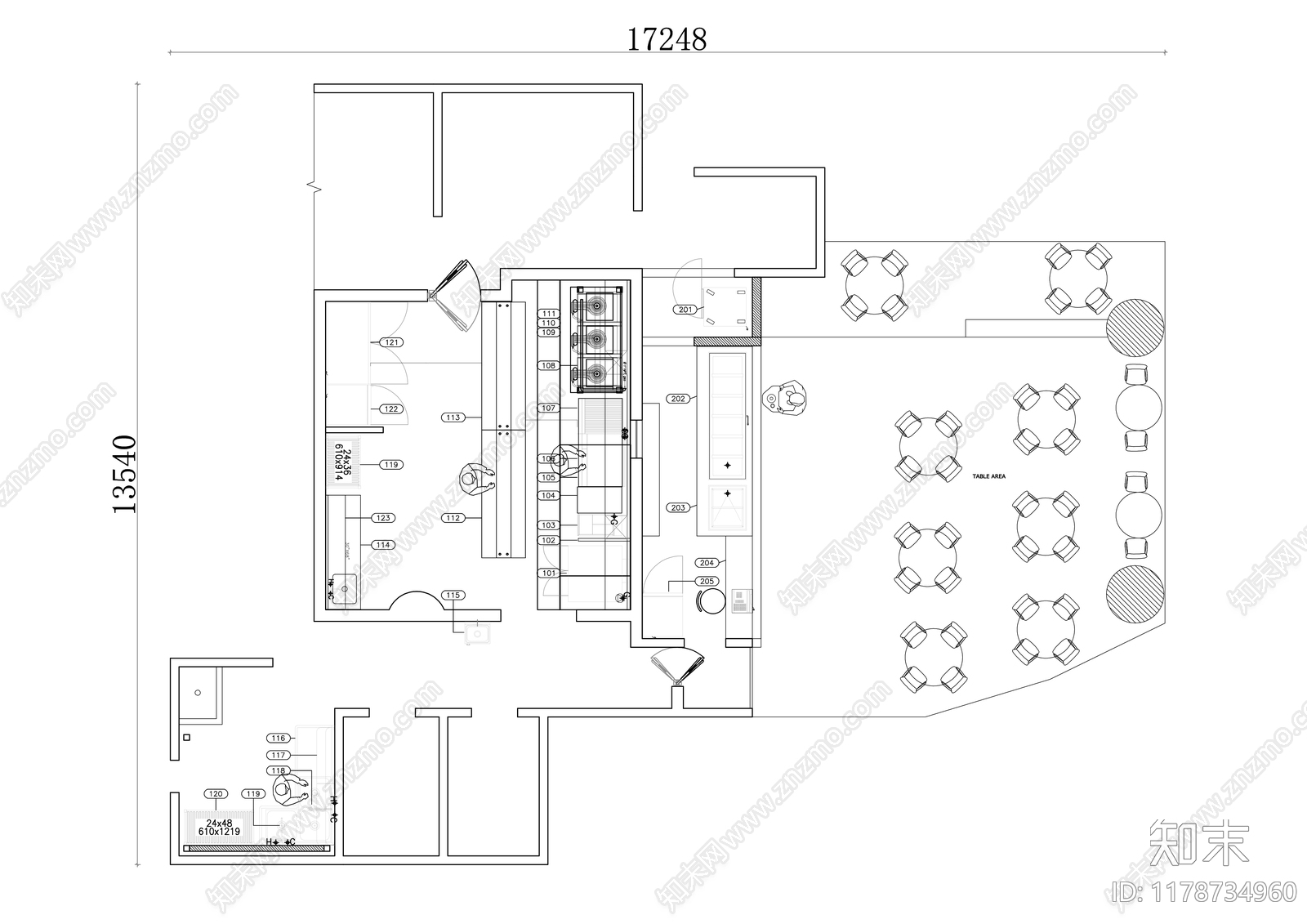 现代酒吧施工图下载【ID:1178734960】