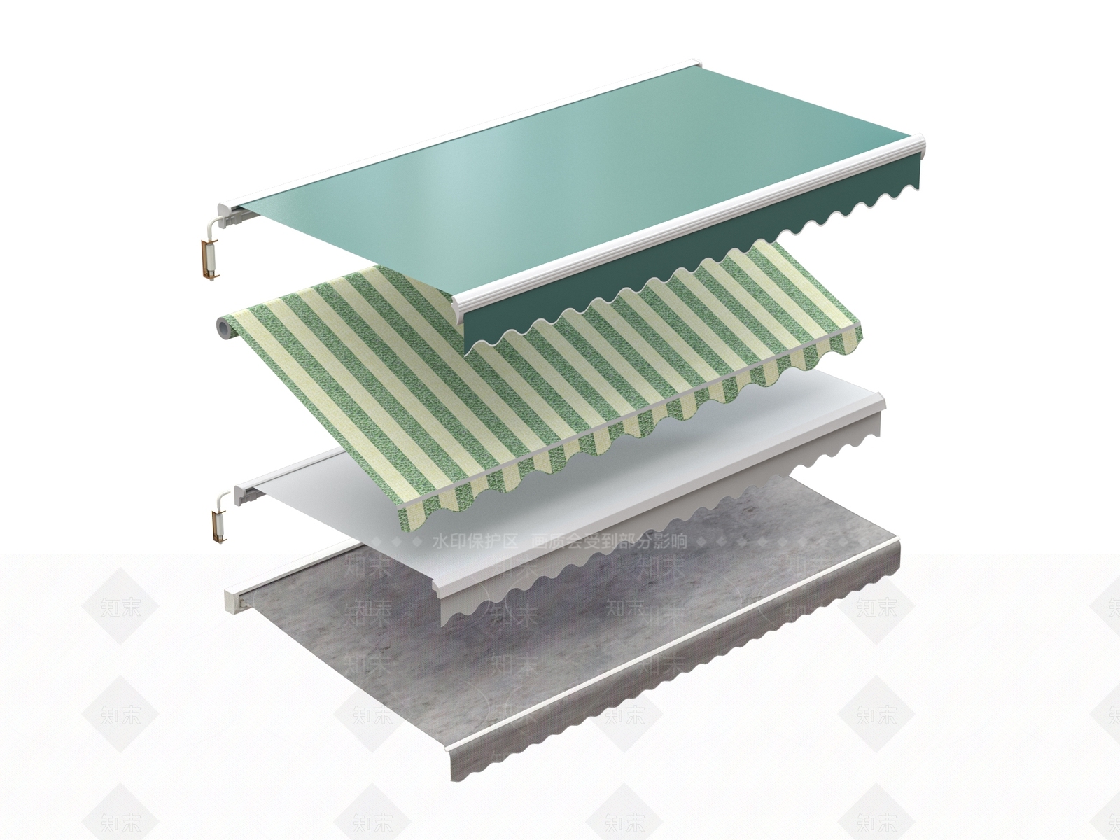 现代遮阳伞SU模型下载【ID:1178734892】