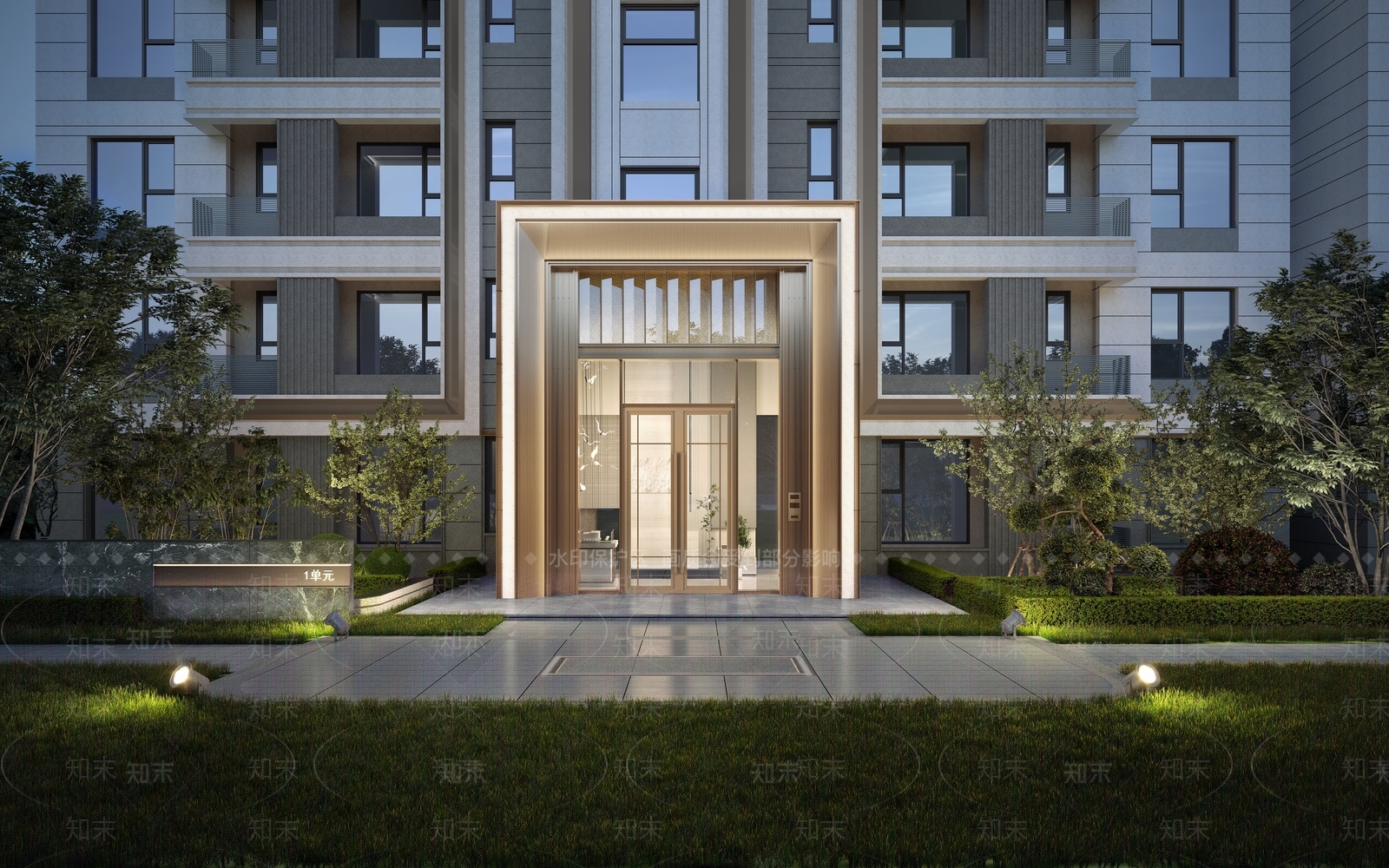 现代多层住宅SU模型下载【ID:1178741422】