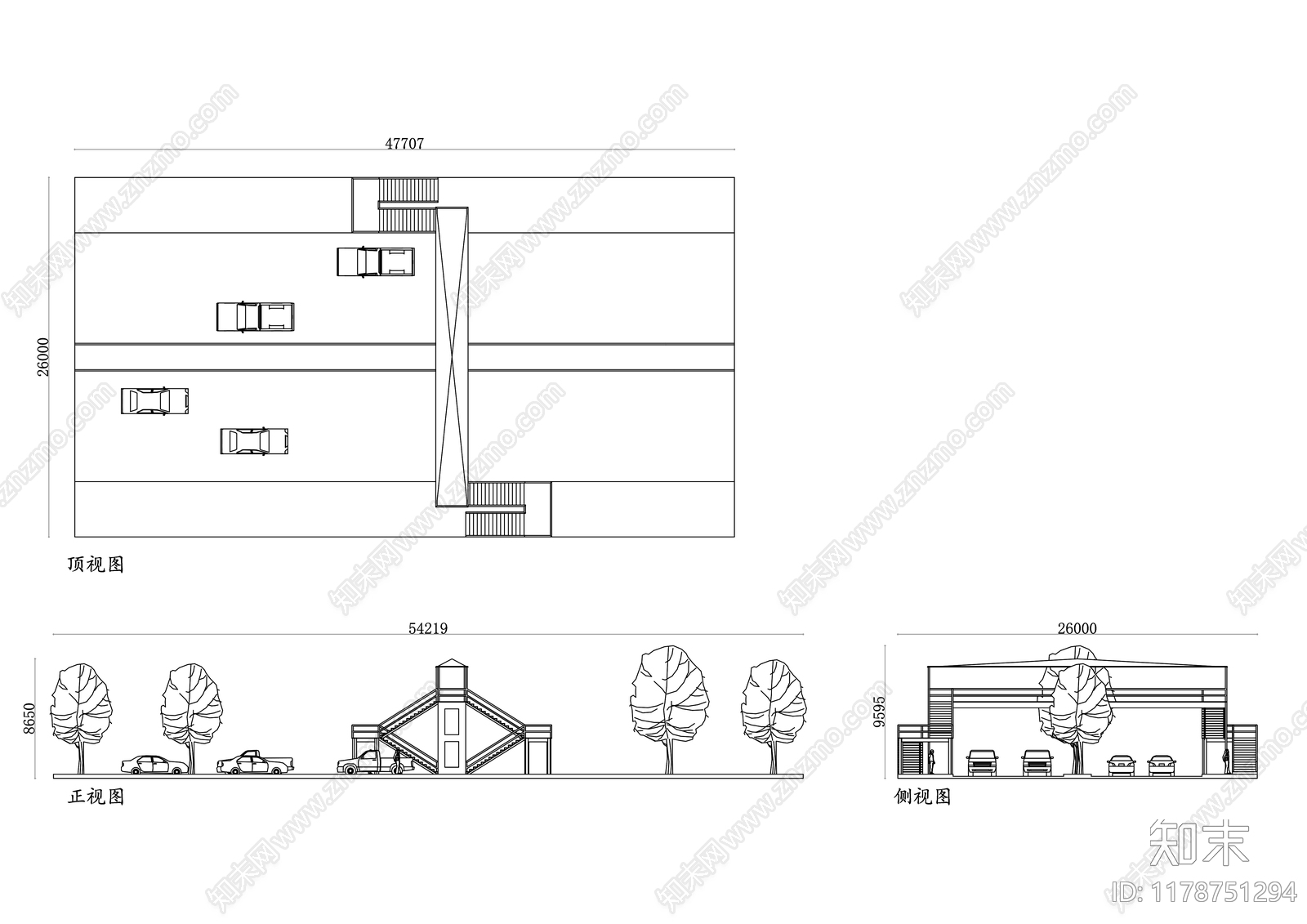 现代公交车站施工图下载【ID:1178751294】