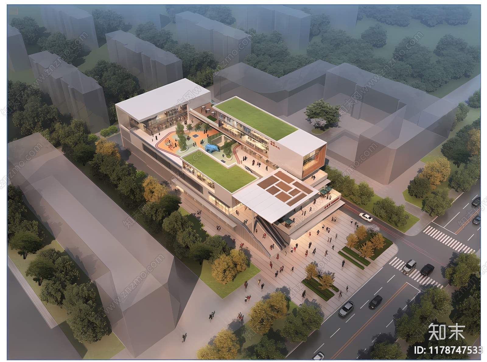 现代农贸市场建筑下载【ID:1178747533】