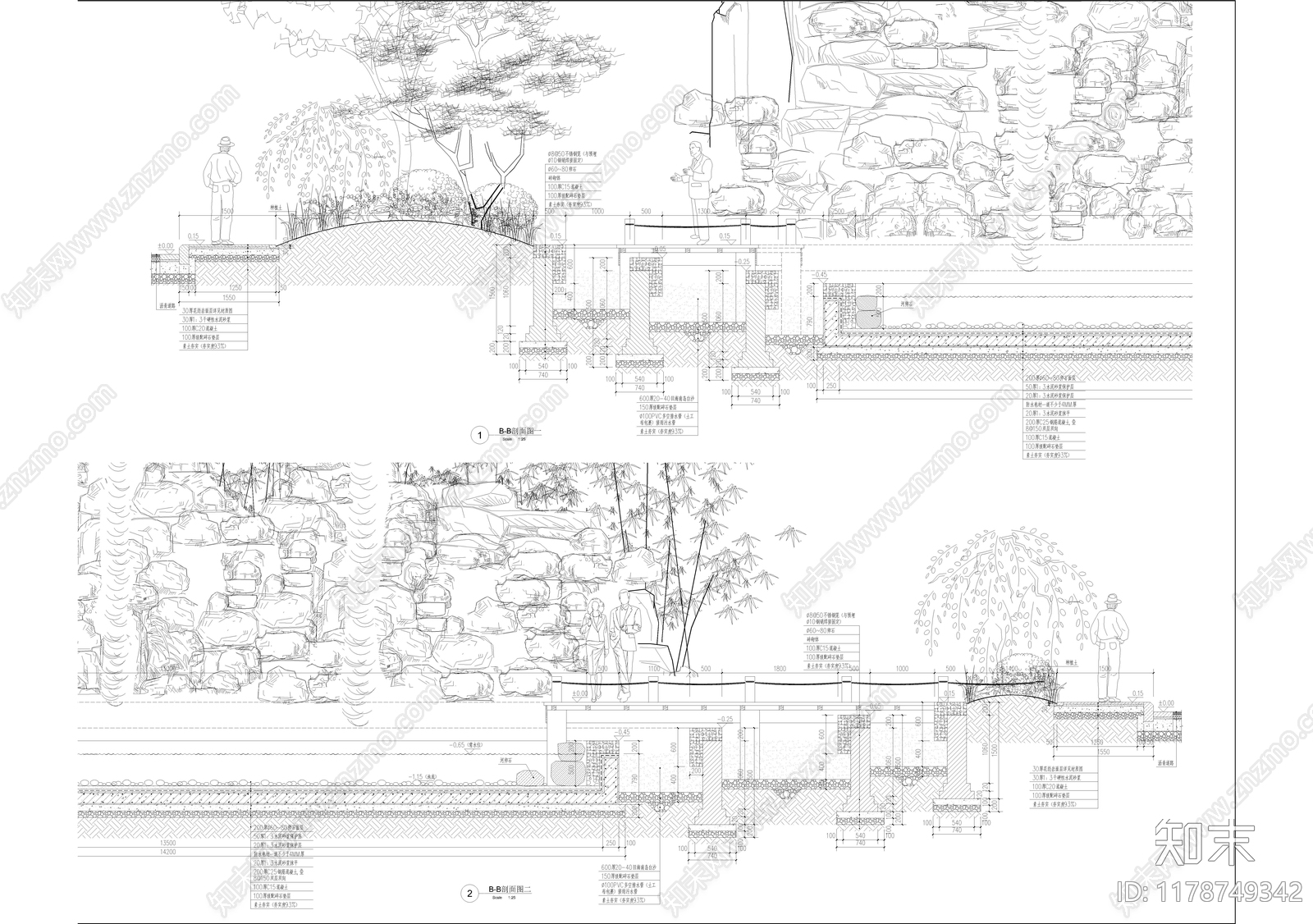 景观节点cad施工图下载【ID:1178749342】