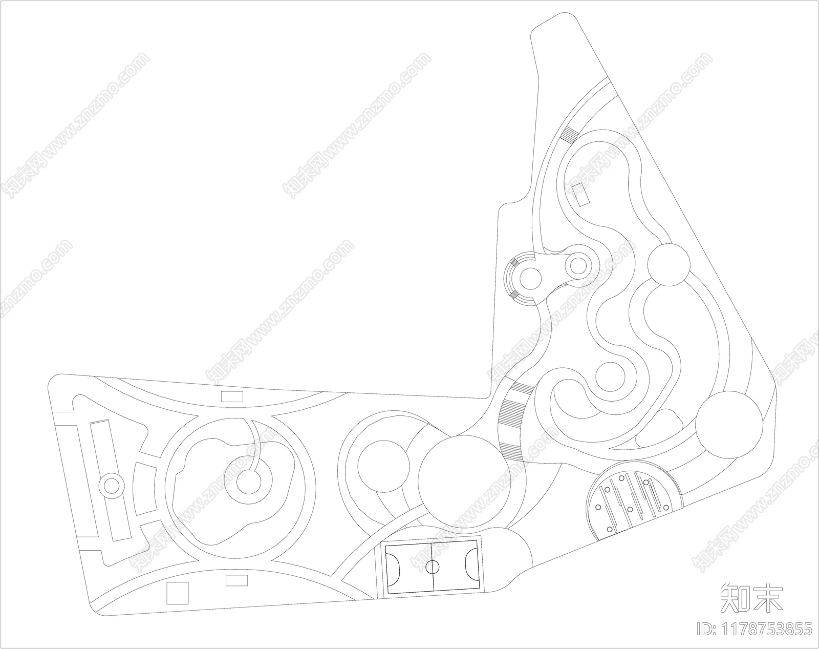 现代公园景观施工图下载【ID:1178753855】