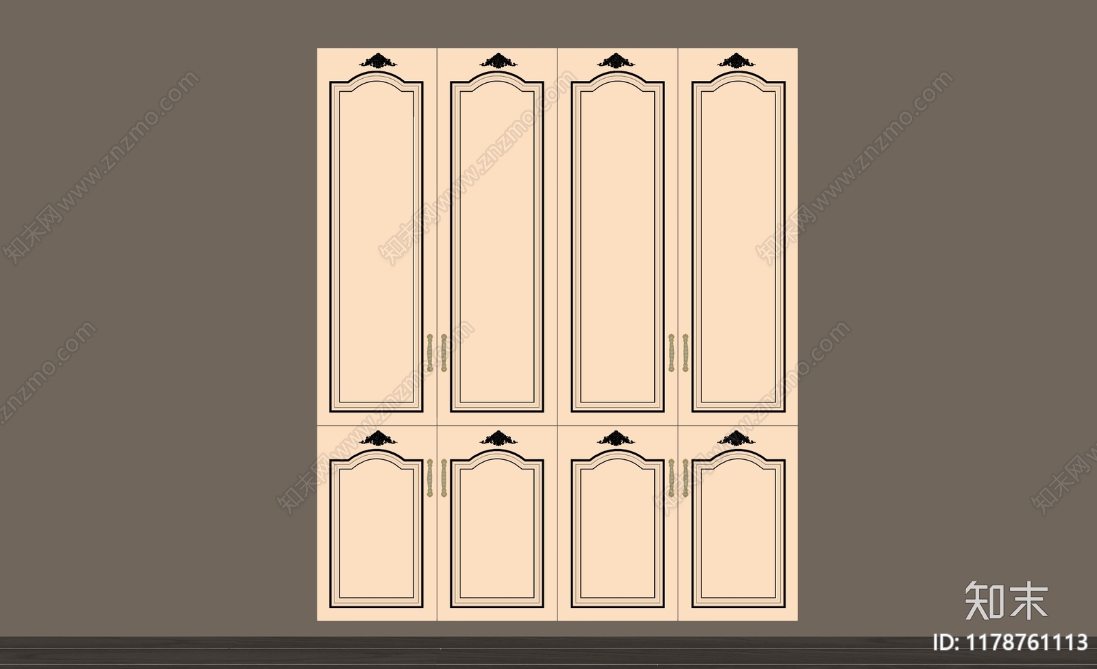 法式衣柜SU模型下载【ID:1178761113】