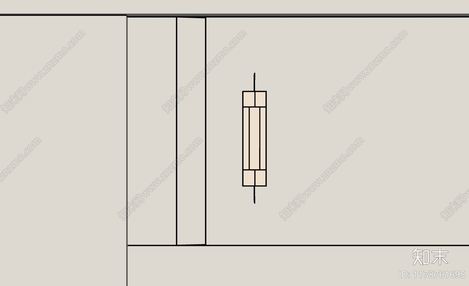 新中式壁灯SU模型下载【ID:1178761695】