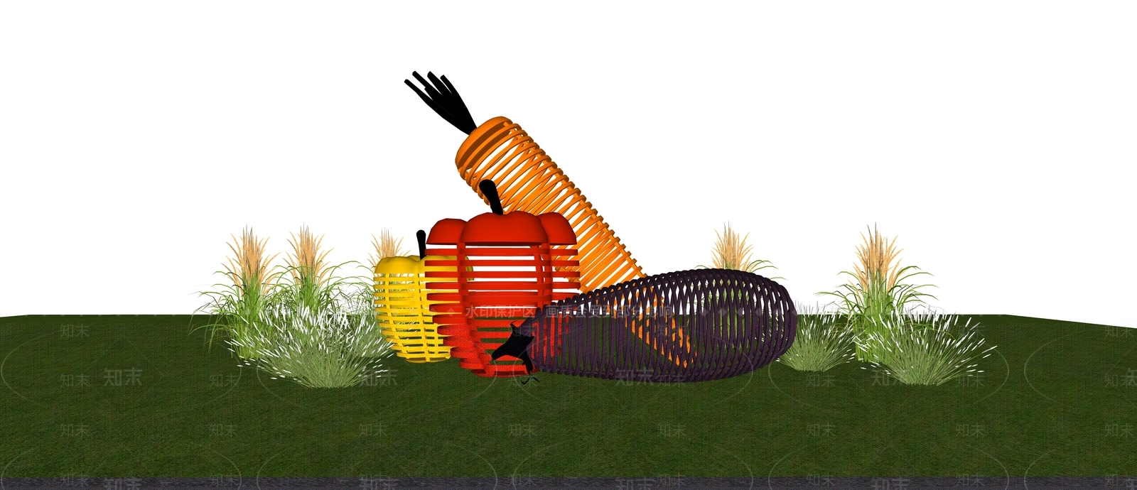 现代儿童游乐区SU模型下载【ID:1178771367】