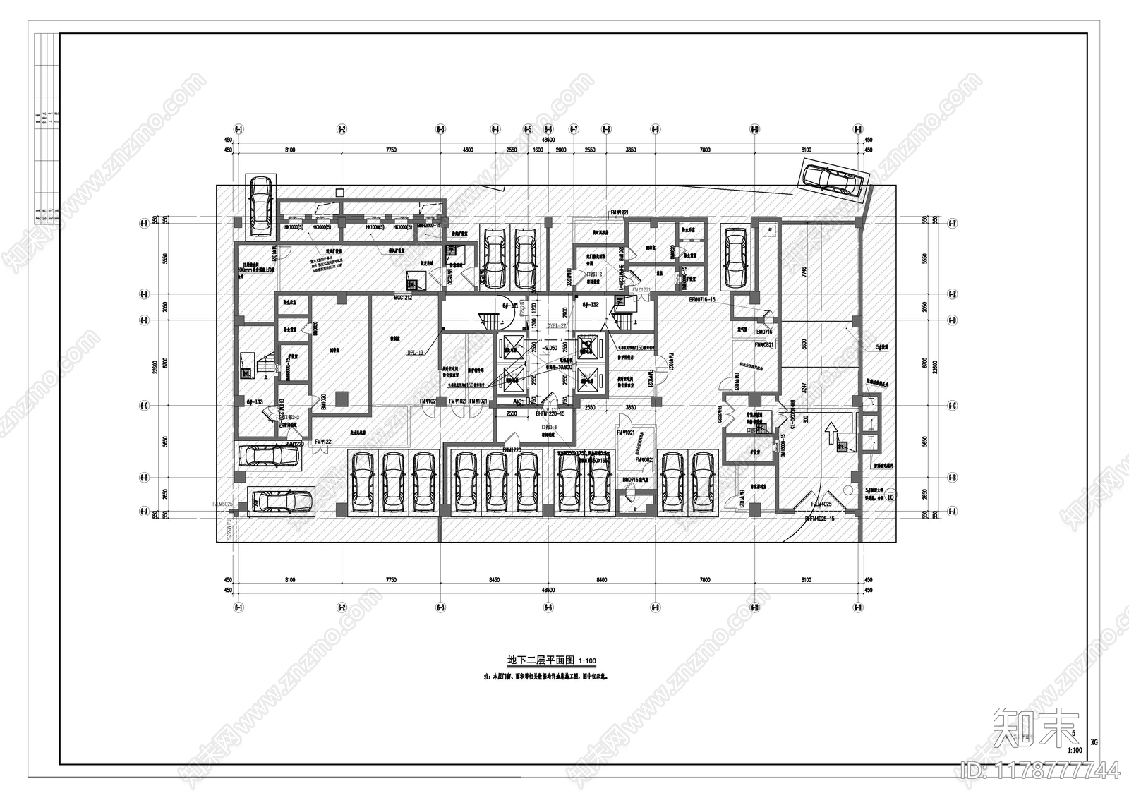 现代办公楼建筑cad施工图下载【ID:1178777744】