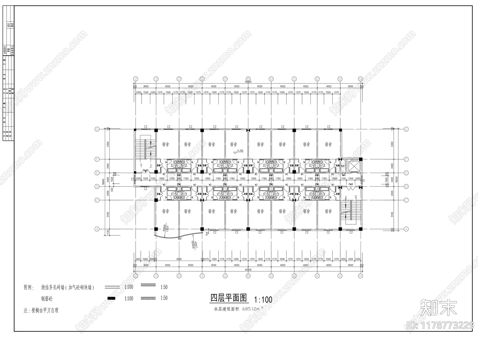 现代学校建筑施工图下载【ID:1178773229】