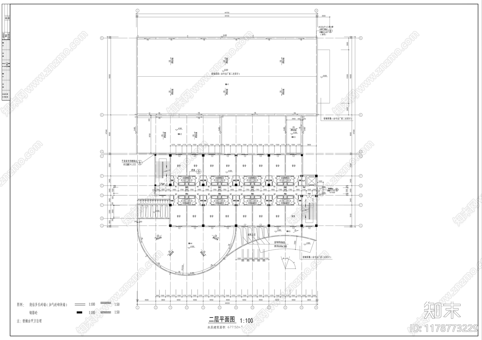 现代学校建筑施工图下载【ID:1178773229】