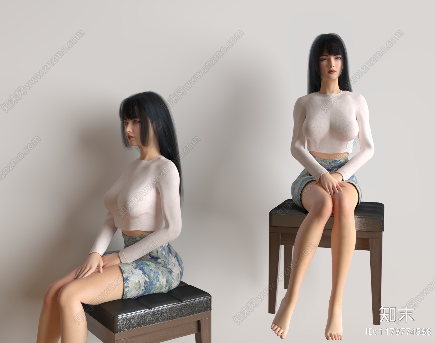 女人3D模型下载【ID:1178774588】