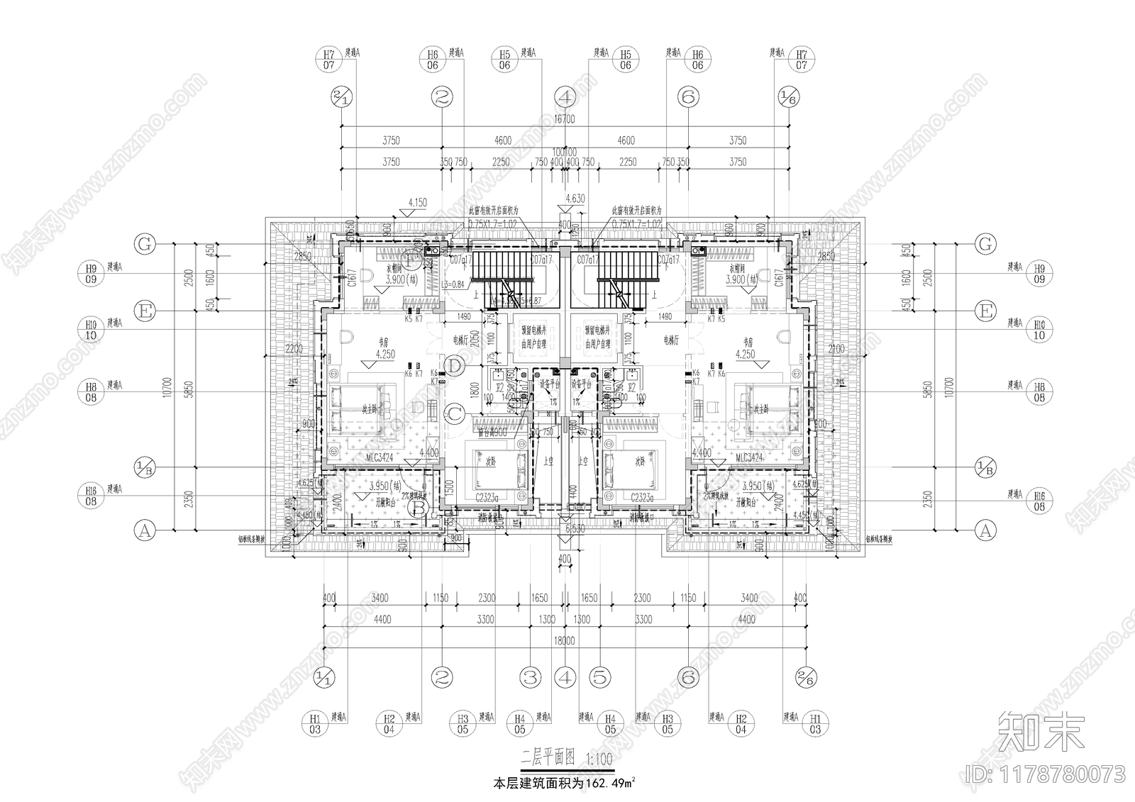 新中式别墅建筑施工图下载【ID:1178780073】