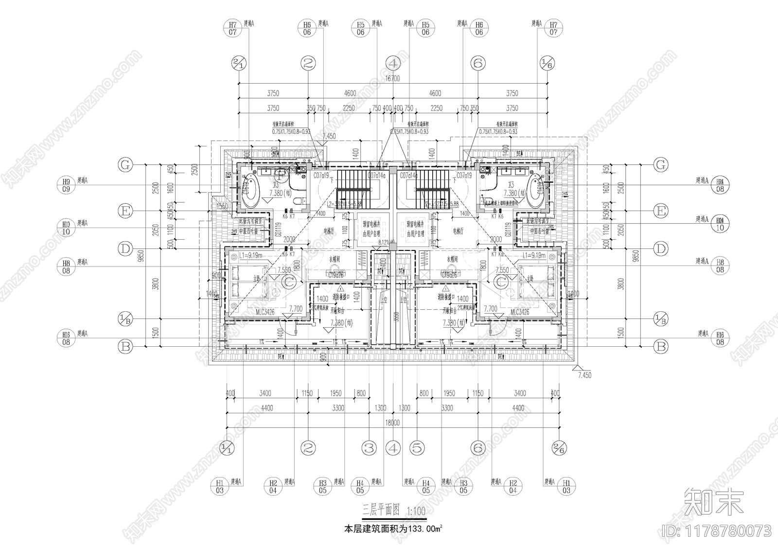 新中式别墅建筑施工图下载【ID:1178780073】