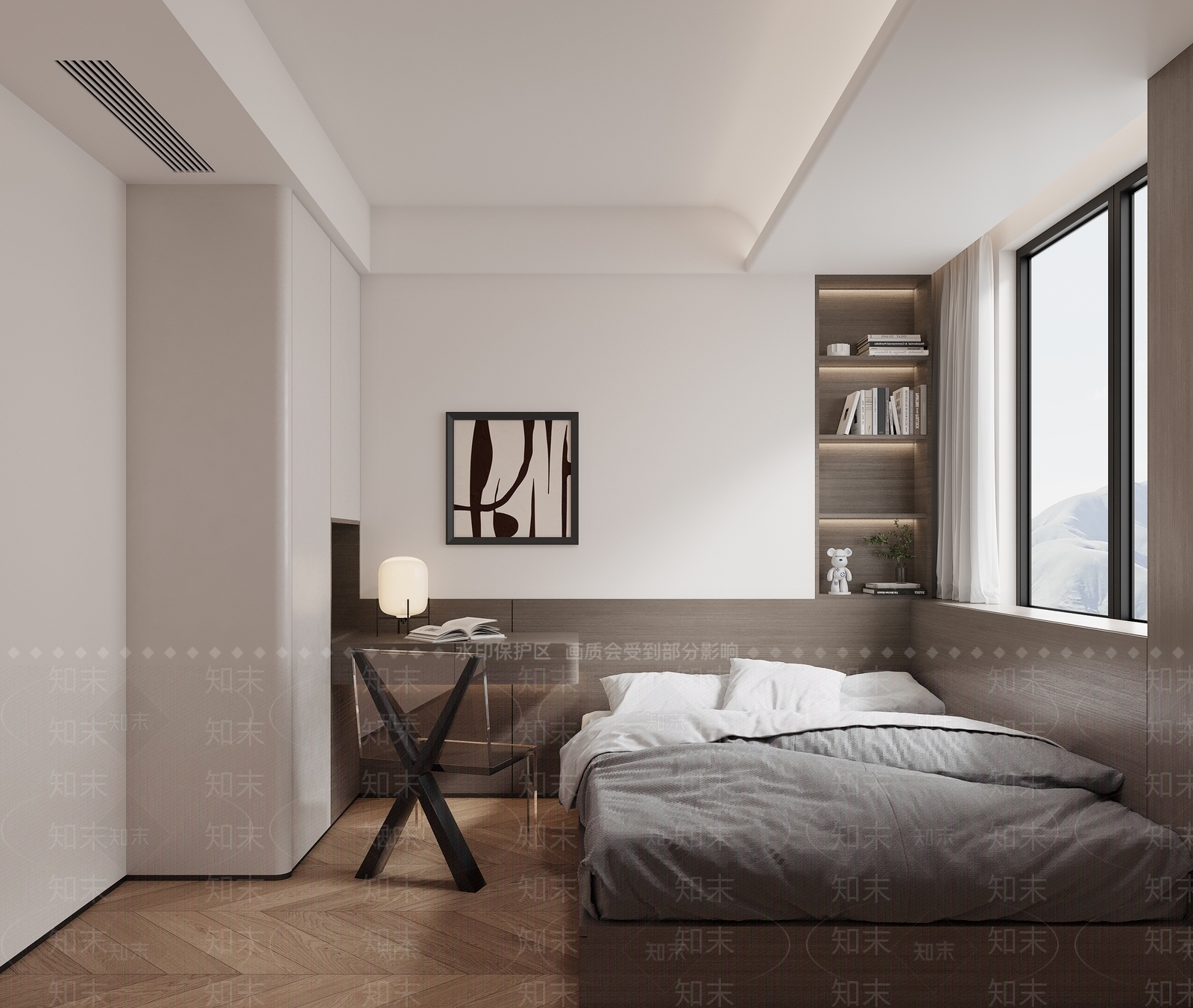 现代榻榻米卧室3D模型下载【ID:1178781070】