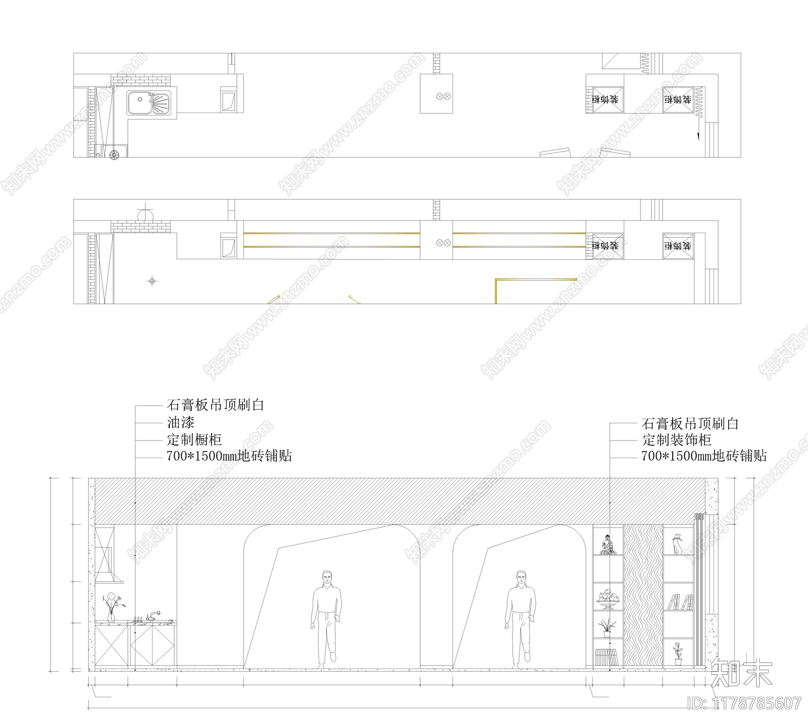现代工作室cad施工图下载【ID:1178785607】