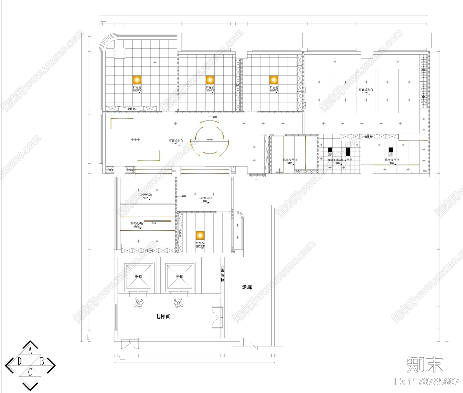 现代工作室cad施工图下载【ID:1178785607】