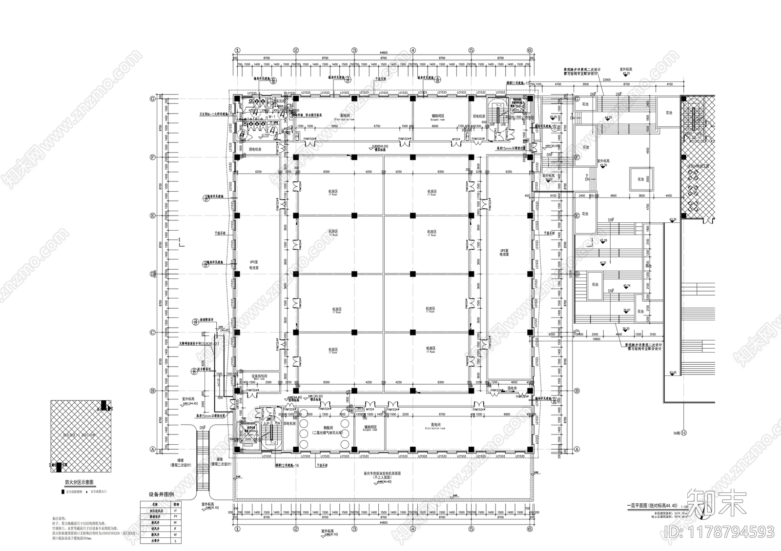 现代办公楼建筑cad施工图下载【ID:1178794593】