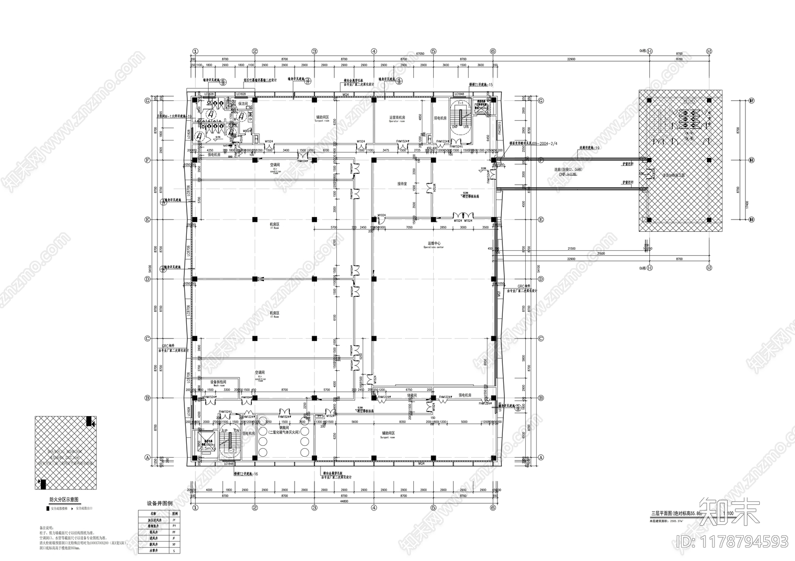 现代办公楼建筑cad施工图下载【ID:1178794593】