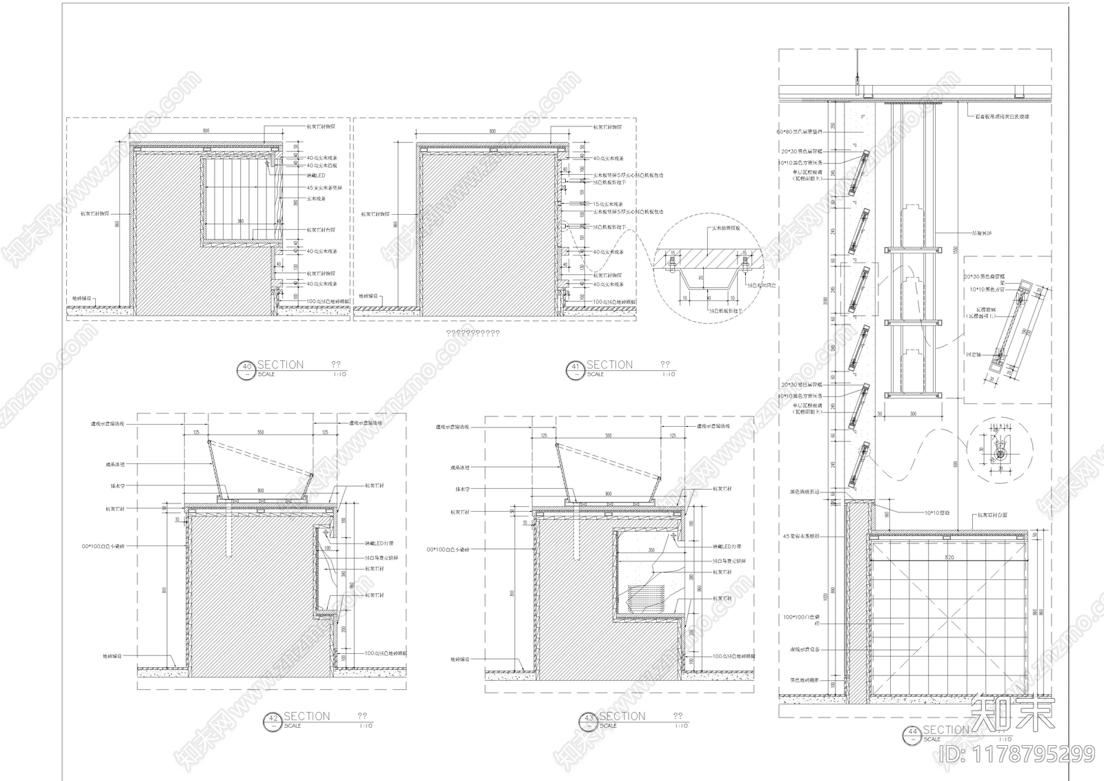 现代其他室内工艺节点cad施工图下载【ID:1178795299】