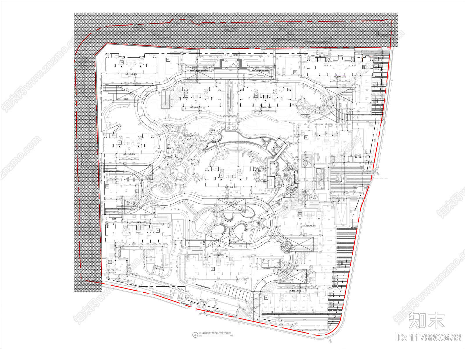 现代小区景观施工图下载【ID:1178800433】