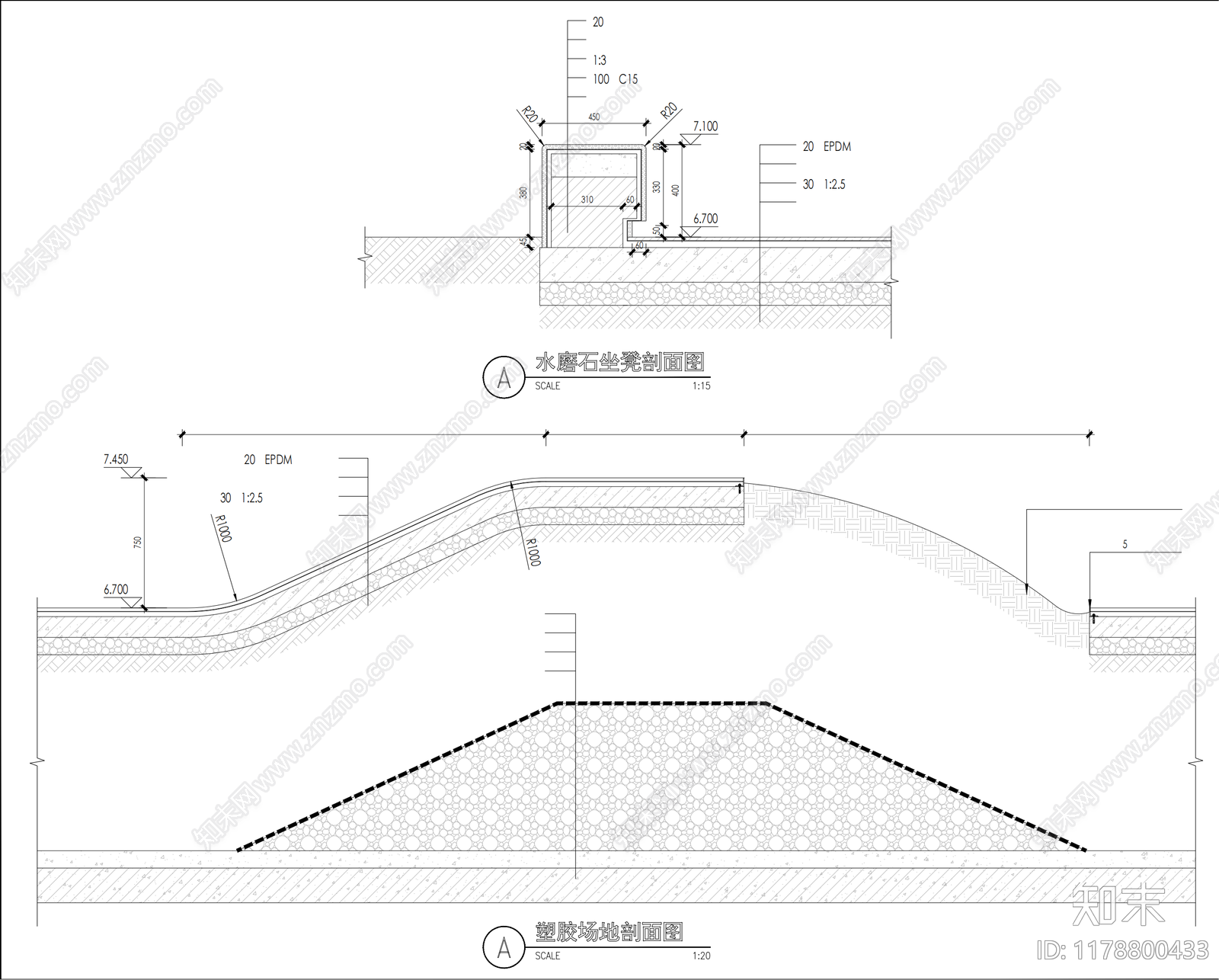 现代小区景观施工图下载【ID:1178800433】