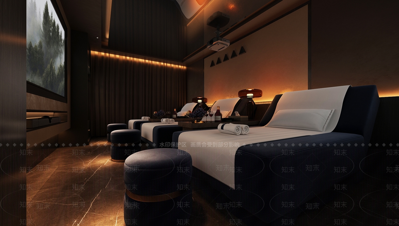 现代侘寂足浴店3D模型下载【ID:1178803341】