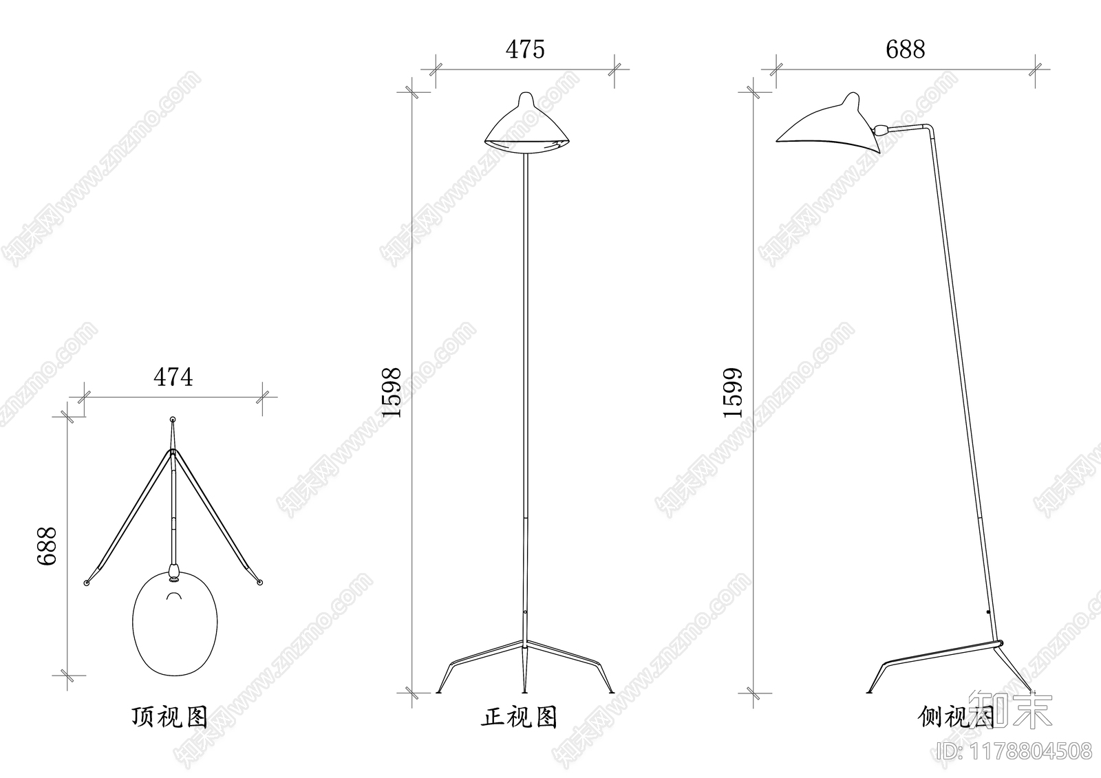 现代灯具图库cad施工图下载【ID:1178804508】