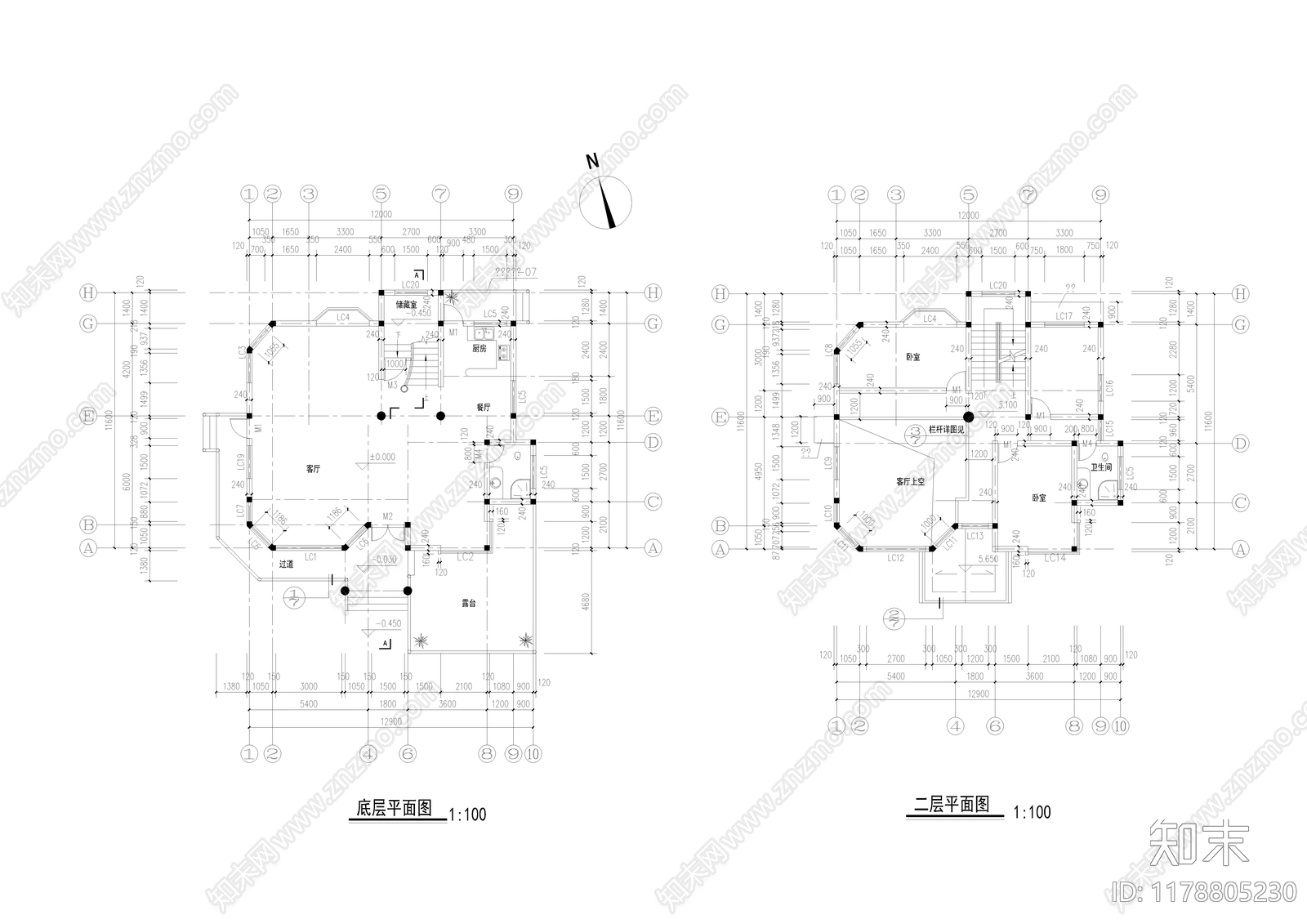 建筑平面图施工图下载【ID:1178805230】